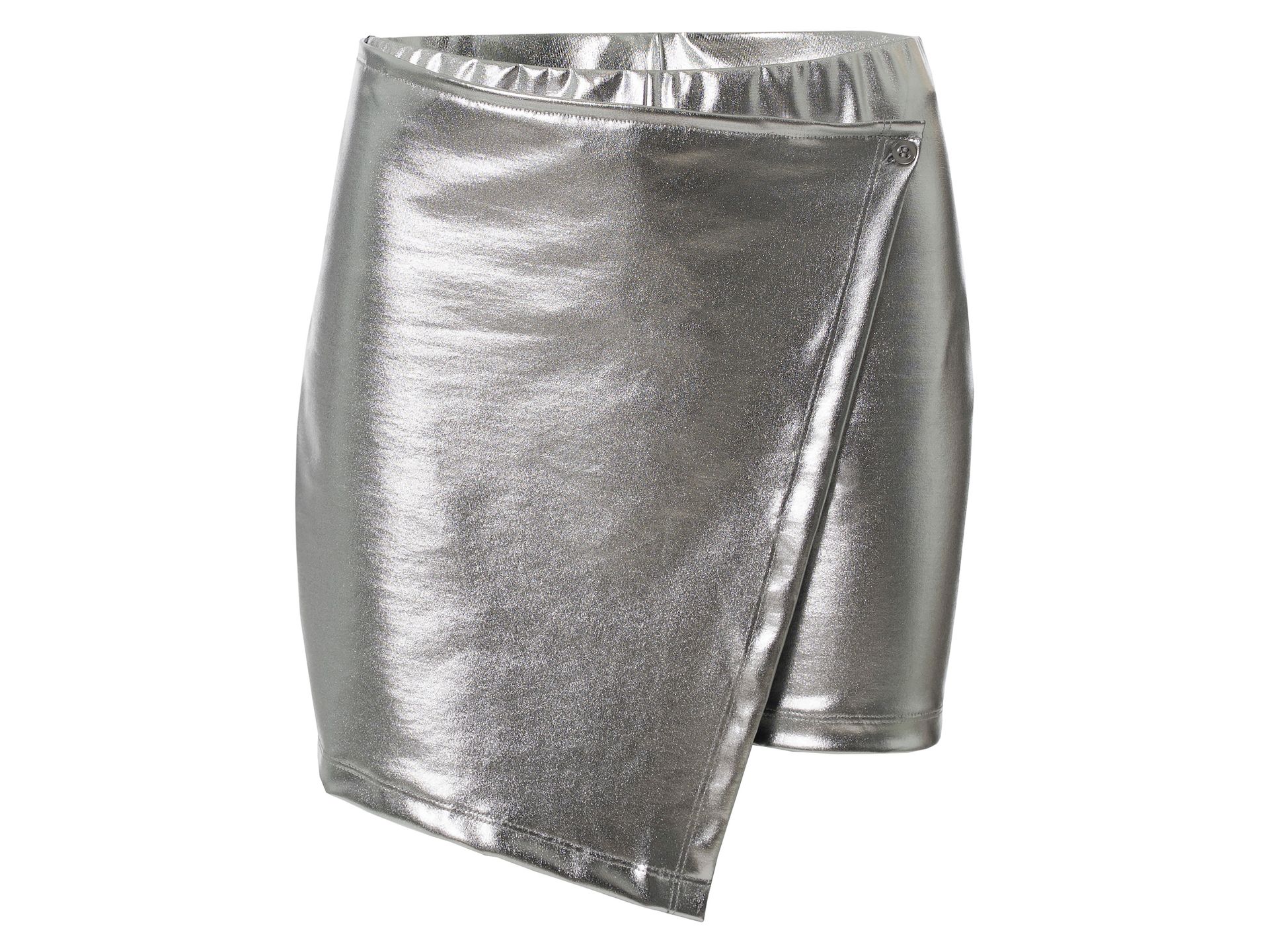 esmara® Spódnico-spodnie damskie z kolekcji kapsułowej, srebrny z metalicznym połyskiem