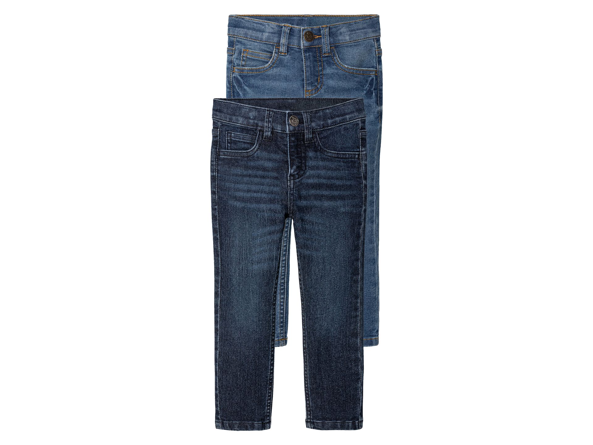lupilu® Jeansy dziecięce slim fit, 2 pary (Ciemnoniebieski/ jasnoniebieski, 98)
