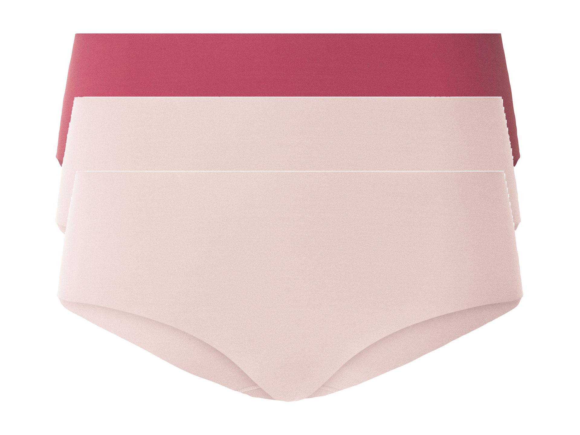 esmara® Hipstery damskie cięte laserowo, 3 pary (Czerwony/różowy, S (36-38))