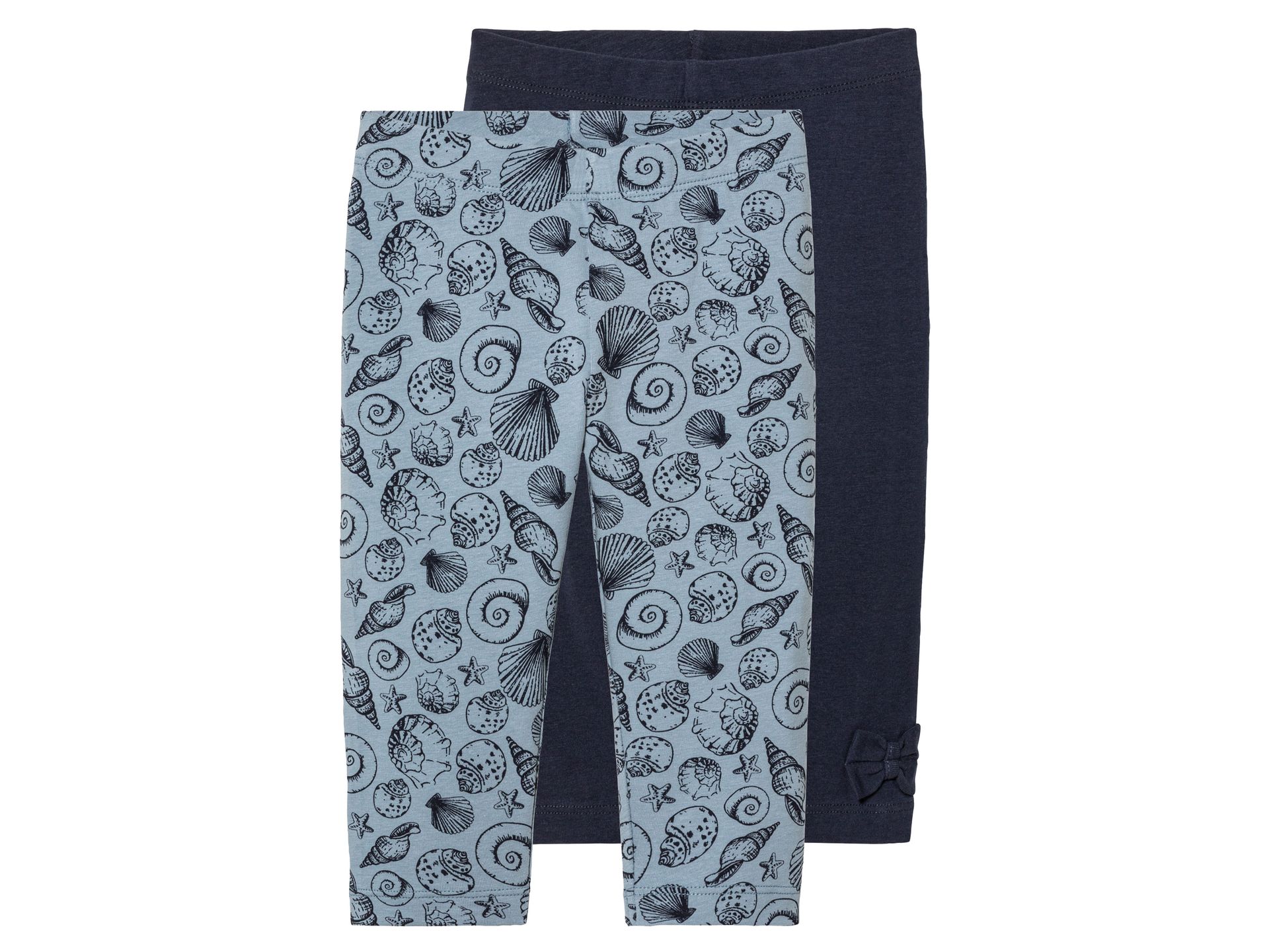 lupilu® Legginsy capri dziewczęce z bawełny, 2 pary (98 - 104, Niebieski/szary)