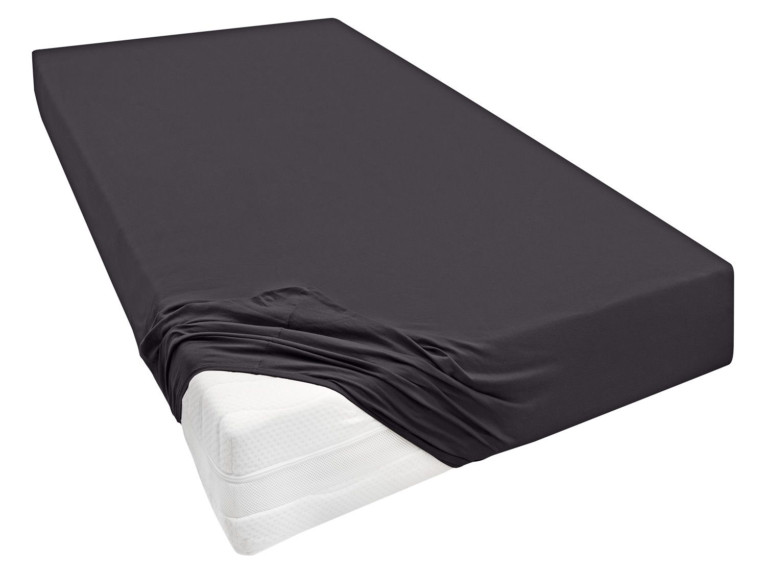 top Biberna Prześcieradło z dżerseju, różne rozmiary (90 - 100 x 200 - 220 cm, Antracytowy)
