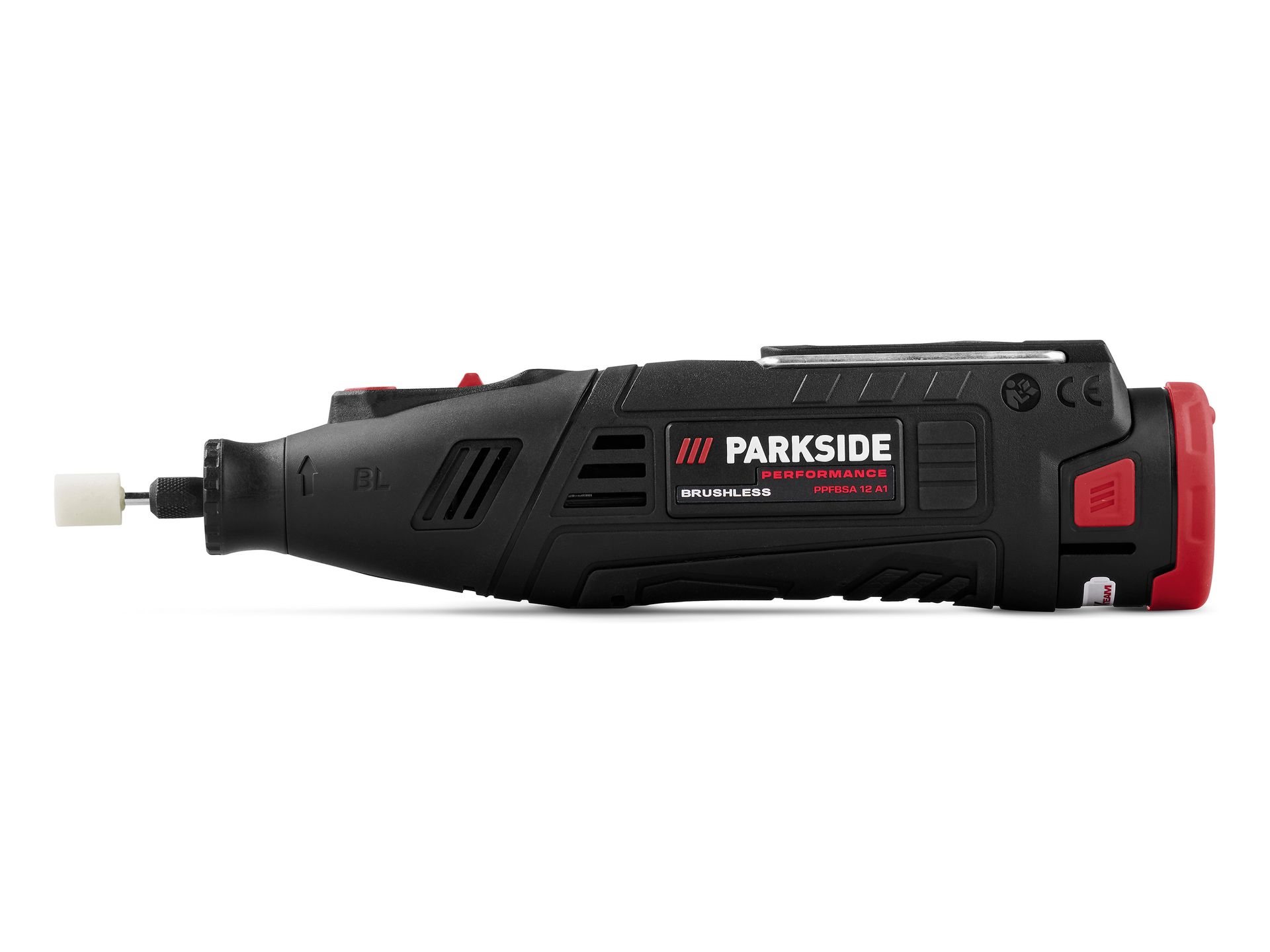 PARKSIDE PERFORMANCE® Zestaw startowy z akumulatorową mini-szlifierką kątową 12 V/2 Ah, PPFBSA 12 A1 (z akumulatorem i ładowarką)
