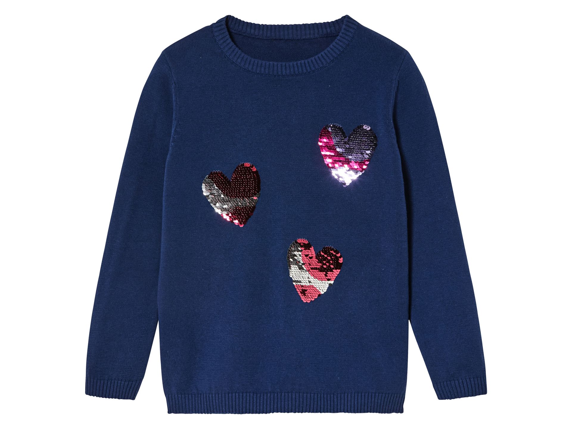 lupilu® Sweter dziewczęcy z bawełny (98 - 104, Granatowy)