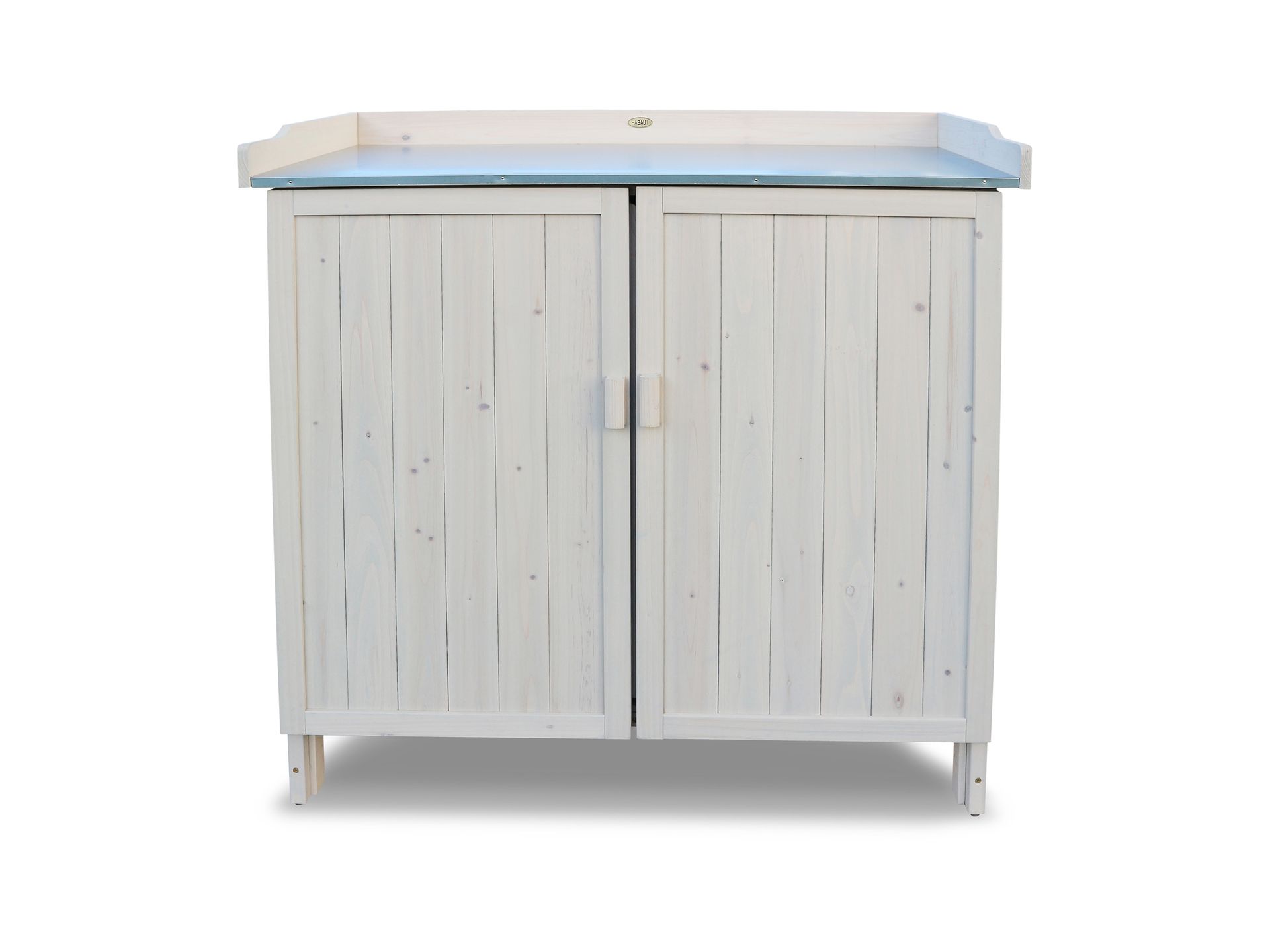 HABAU Stół ogrodowy HABAU z dolną szafką i blatem, 98 x 48 x 95 cm, drewno (Szary)