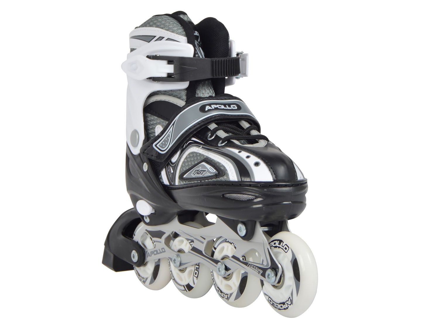 Apollo Łyżworolki Super Blades, regulowany rozmiar (Czarny, M (35-38))