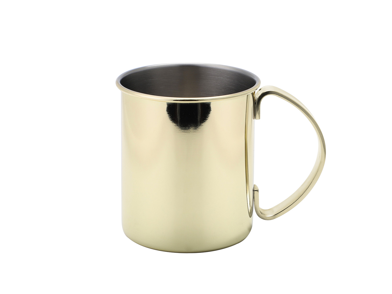 ECHTWERK Zestaw kubków do Moscow Mule ze stali nierdzewnej (4 elementy, Złoty, 480 ml)