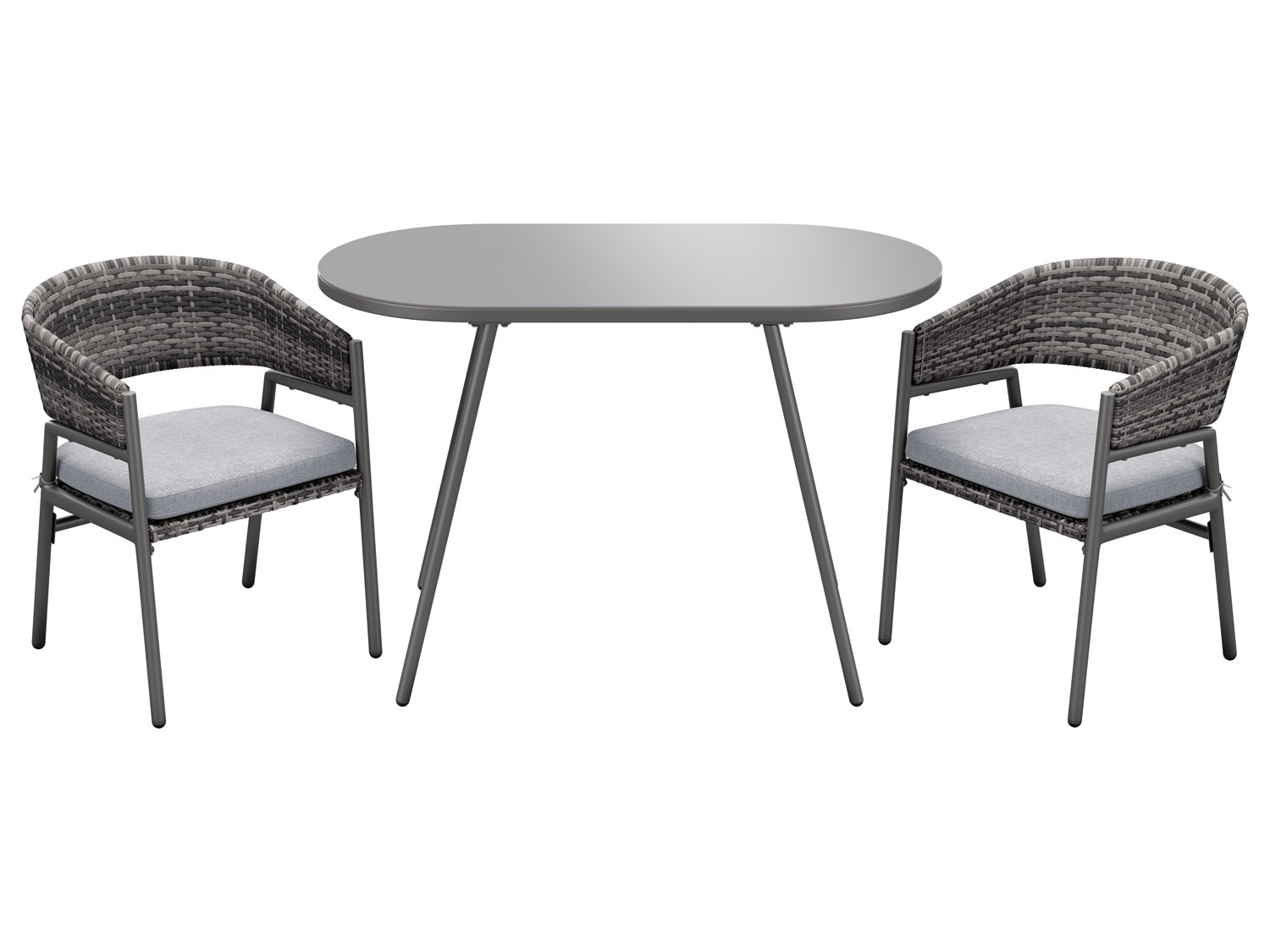 LIVARNO home Zestaw balkonowy ze stali, 3 elementy