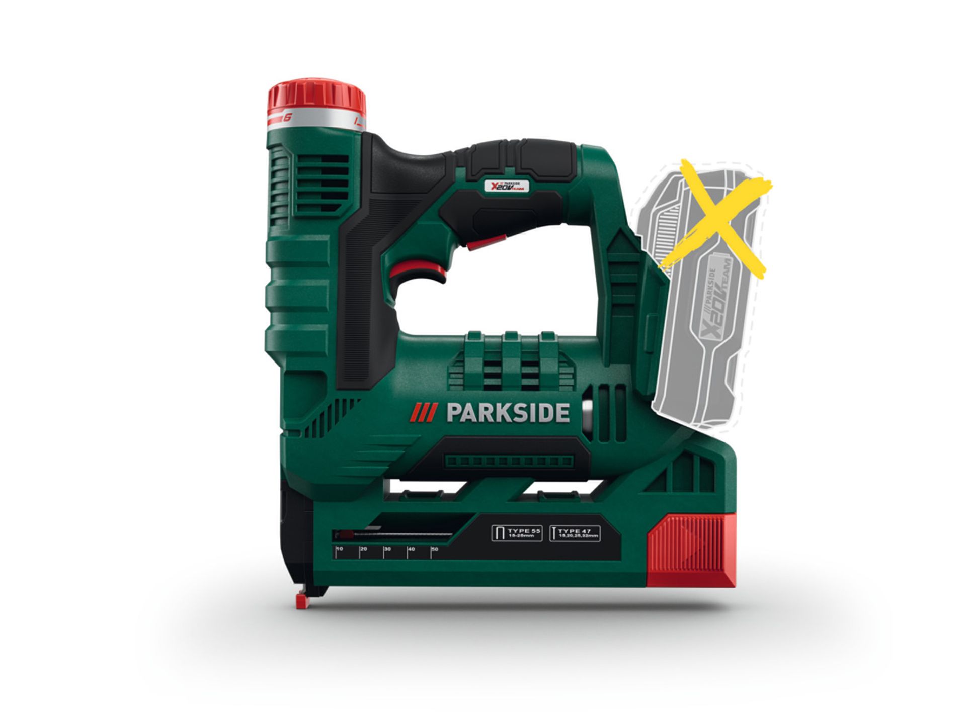 PARKSIDE® Akumulatorowy zszywacz 20 V, PAT 20-Li A1 (bez akumulatora i ładowarki)