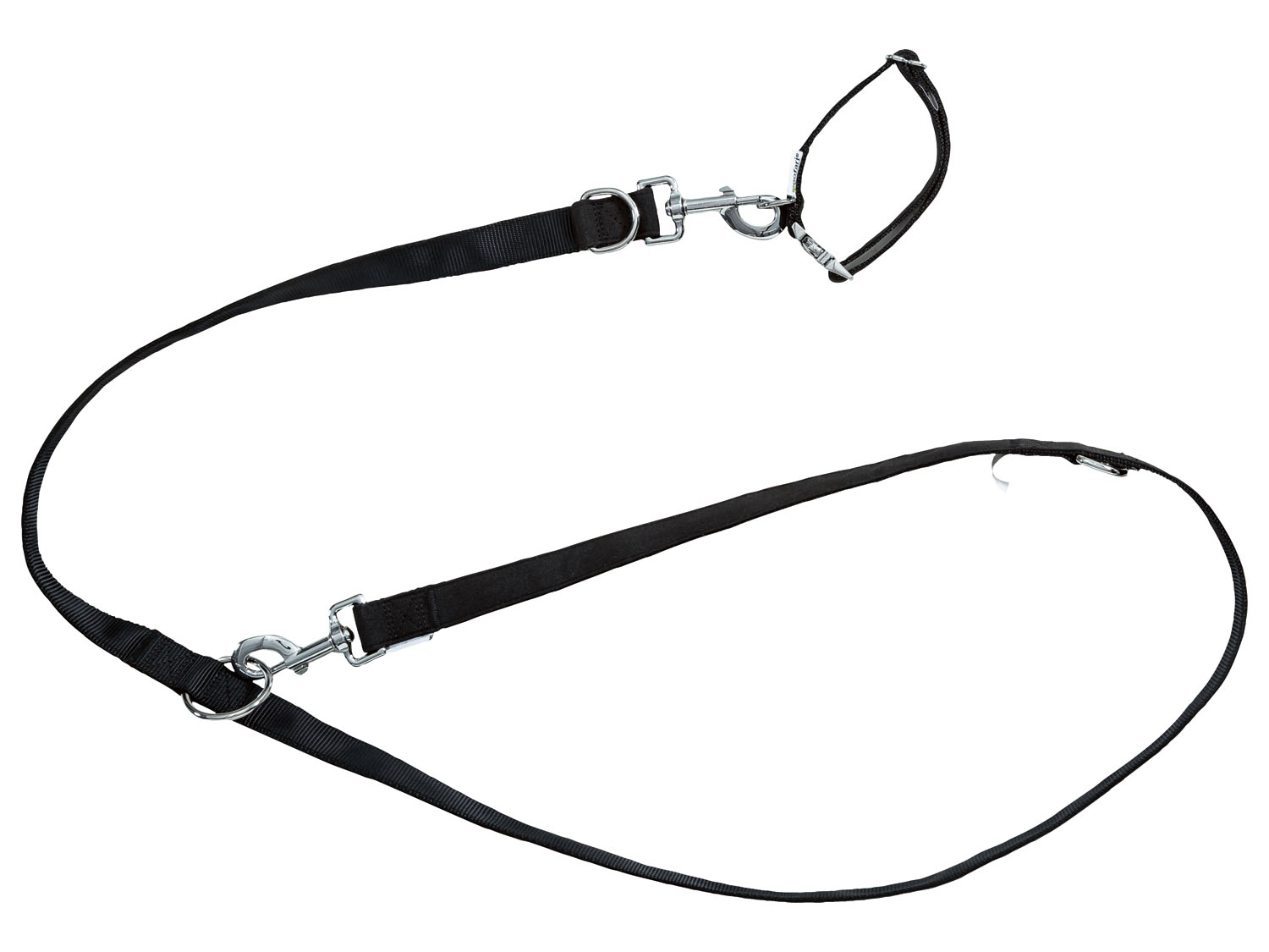 zoofari® Smycz z obrożą dla psa (M, Czarny)
