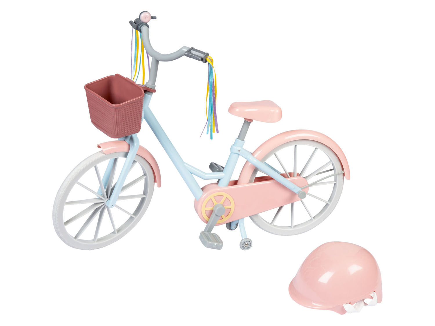 Playtive Akcesoria dla lalek, pasują do lalki Julia, 1 zestaw (Rower i kask)