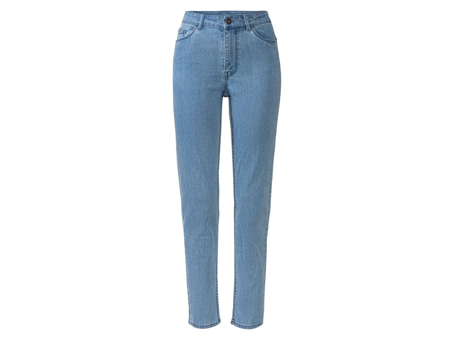 esmara® Jeansy damskie z bawełną, Straight Fit (38, niska sylwetka, Jasnoniebieski)