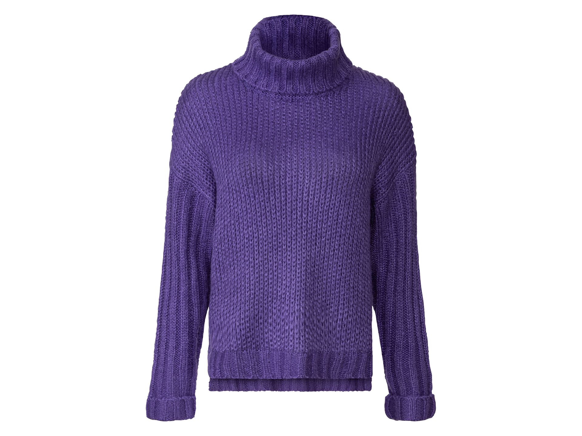 esmara® Sweter damski z golfem (Fioletowy, L (44-46))