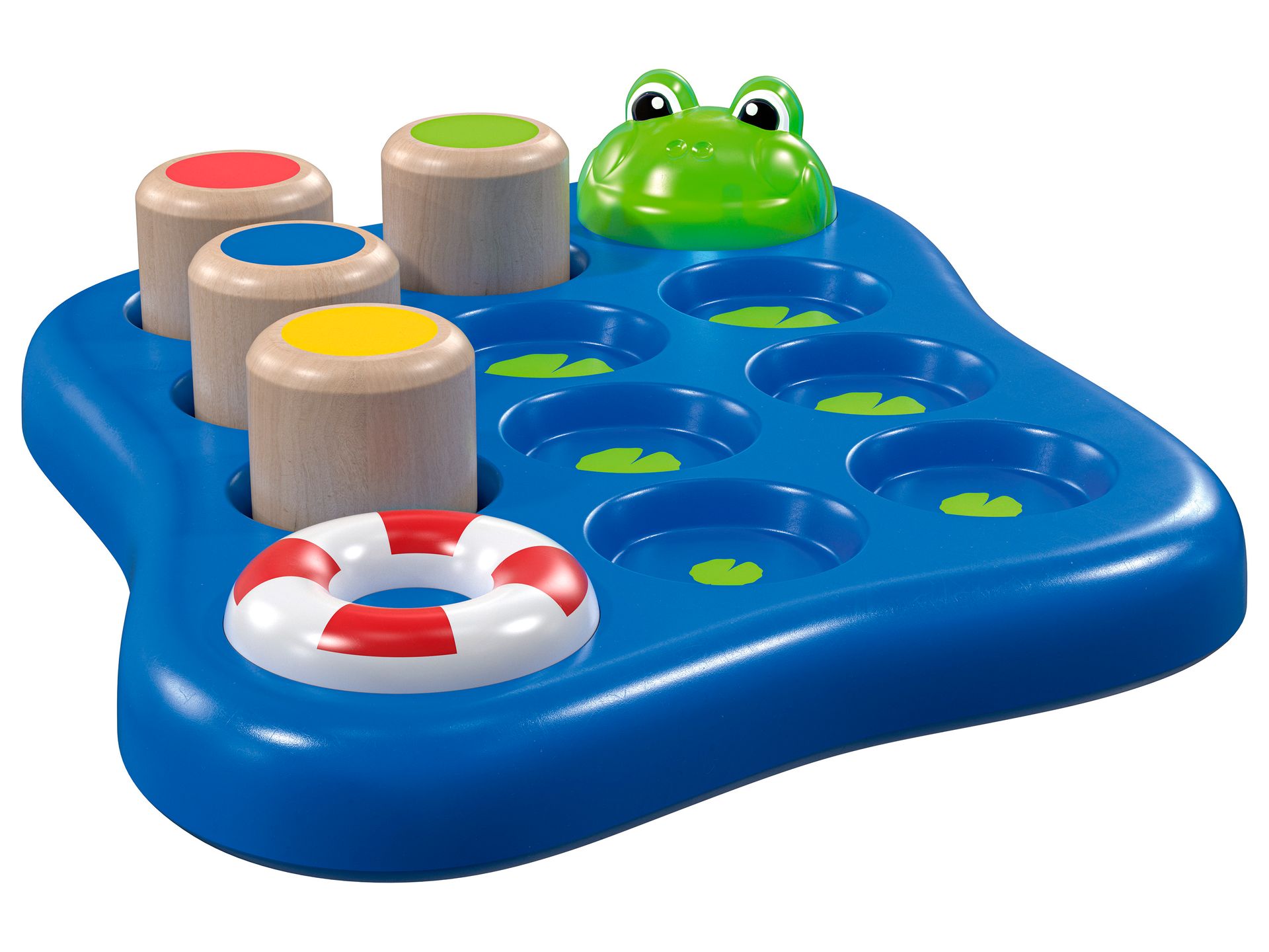 Playtive Drewniana zabawka edukacyjna motoryczna (Gra dźwiękowa z żabką)