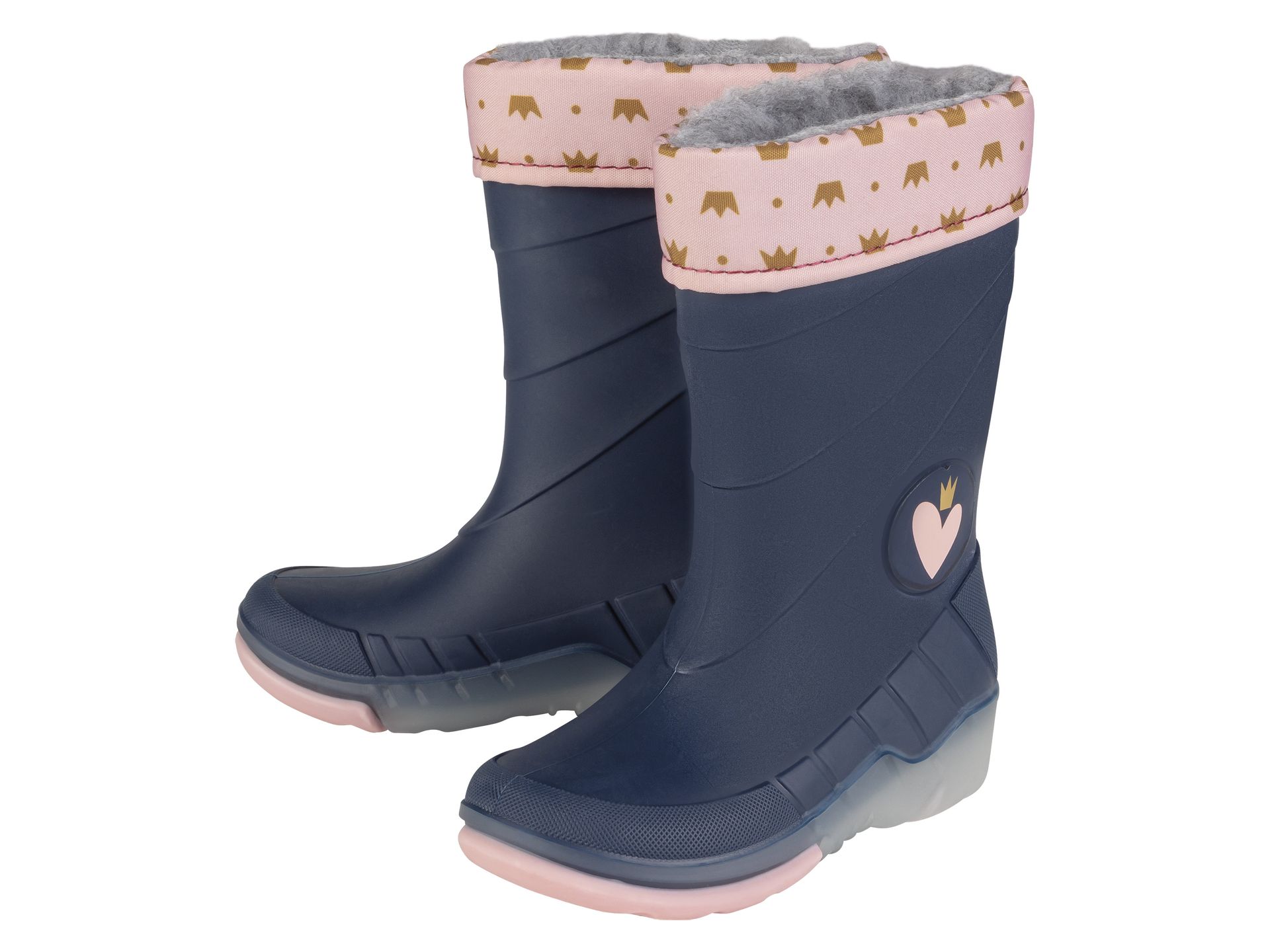 lupilu® Kalosze dziecięce świecące z wyściółką (24/25, Granatowy)