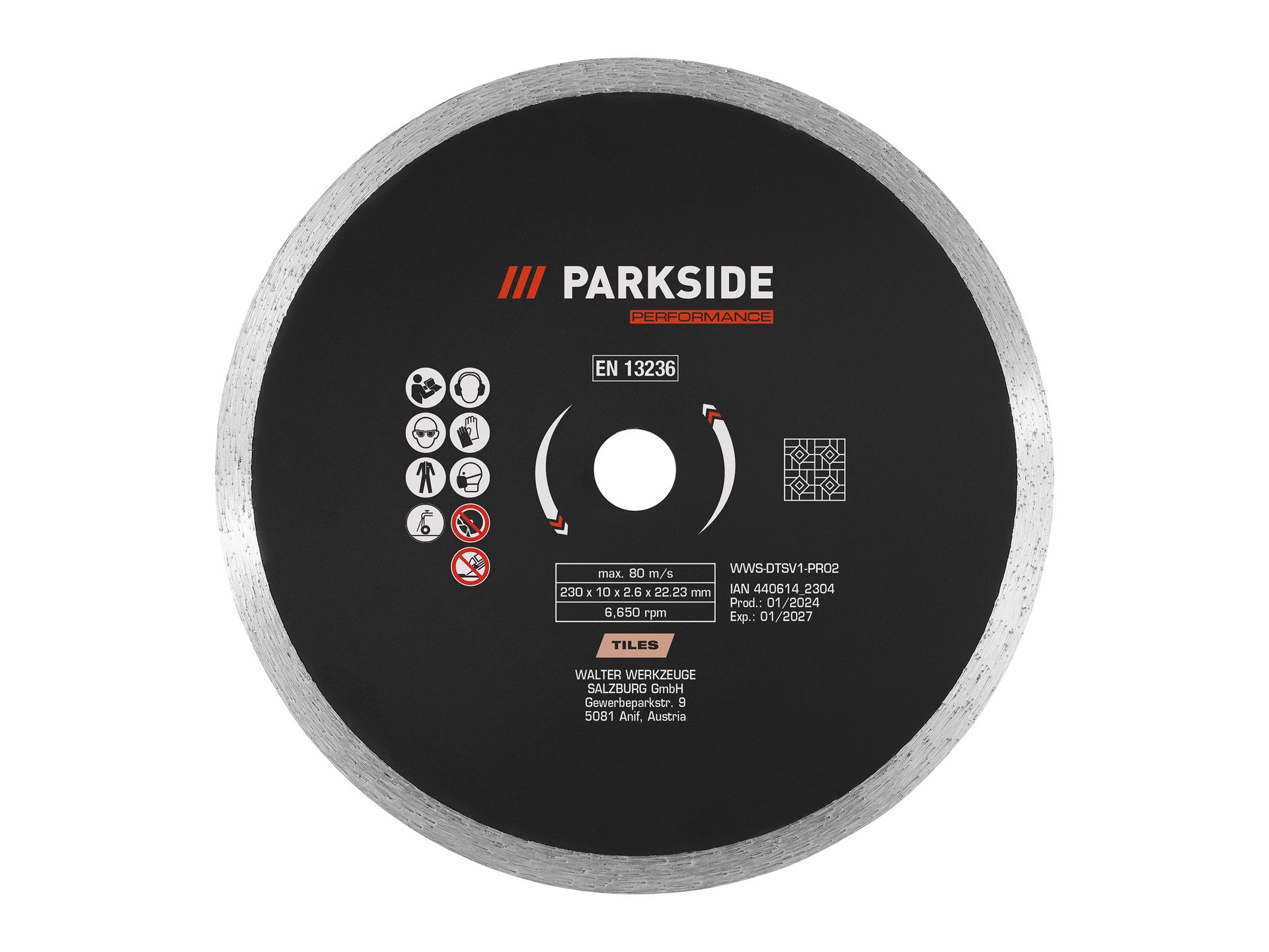 PARKSIDE PERFORMANCE® Tarcze tnące / Tarcze szlifierskie, Ø 230 mm (Tarcze tnące diamentowe, pełna krawędź)