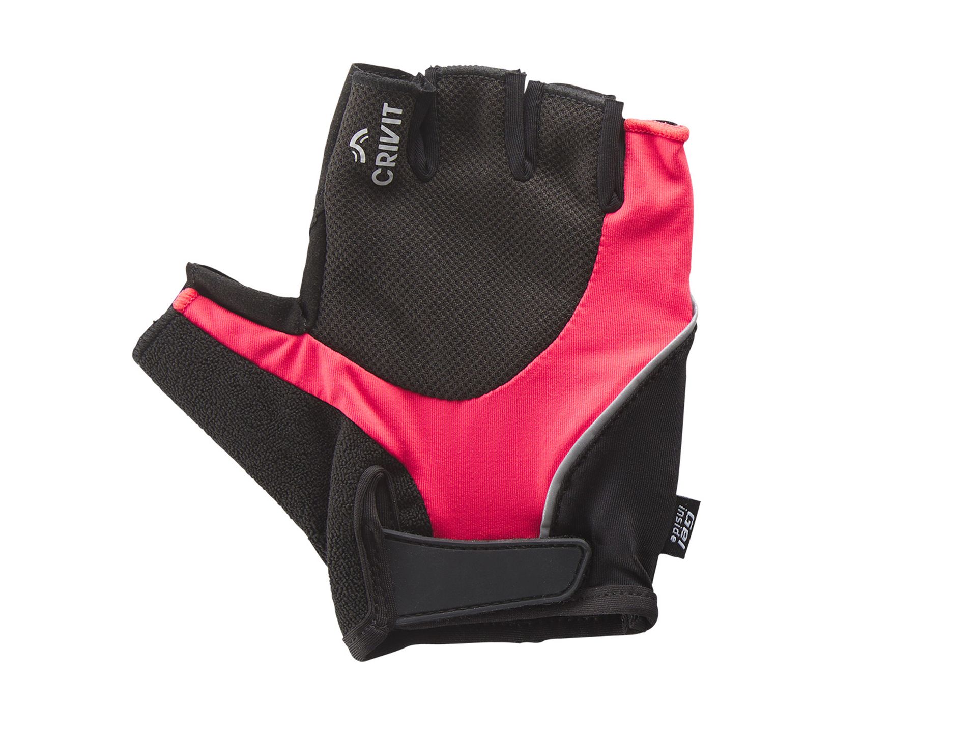 CRIVIT Rękawiczki rowerowe z elementami odblaskowymi (10, Różowy)