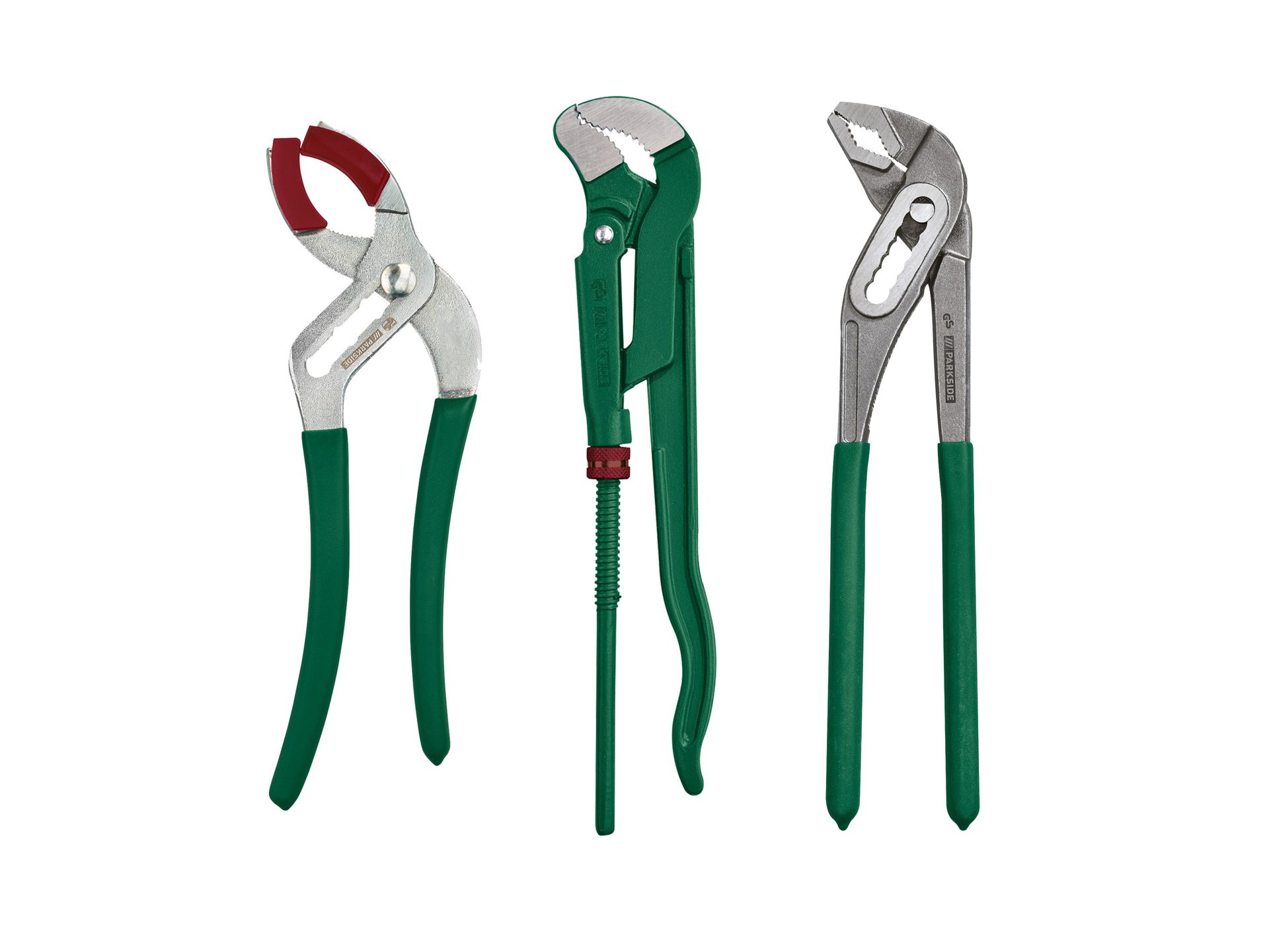 PARKSIDE® Zestaw szczypiec sanitarnych 3 elementy / Szczypce do rur narożnych (Zestaw szczypiec sanitarnych 3 elementy)