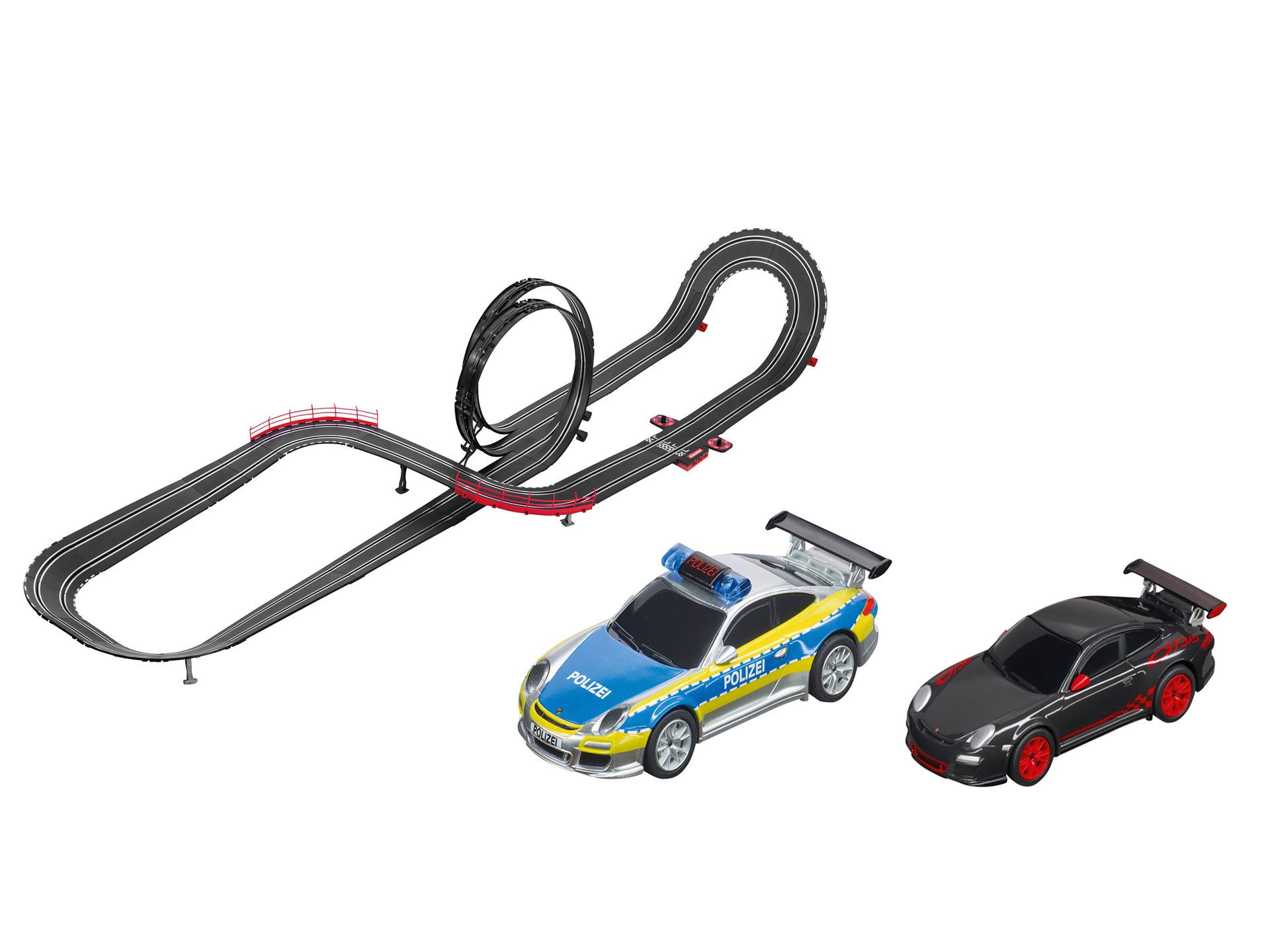 Carrera GO!!! Tor wyścigowy z autami 1:43 (Tor wyścigów samochodowych - Pułapka policyjna)