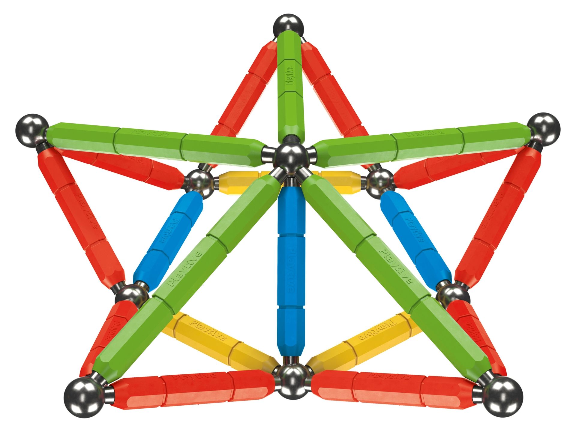 Playtive Zestaw patyczków magnetycznych (Kolorowy)