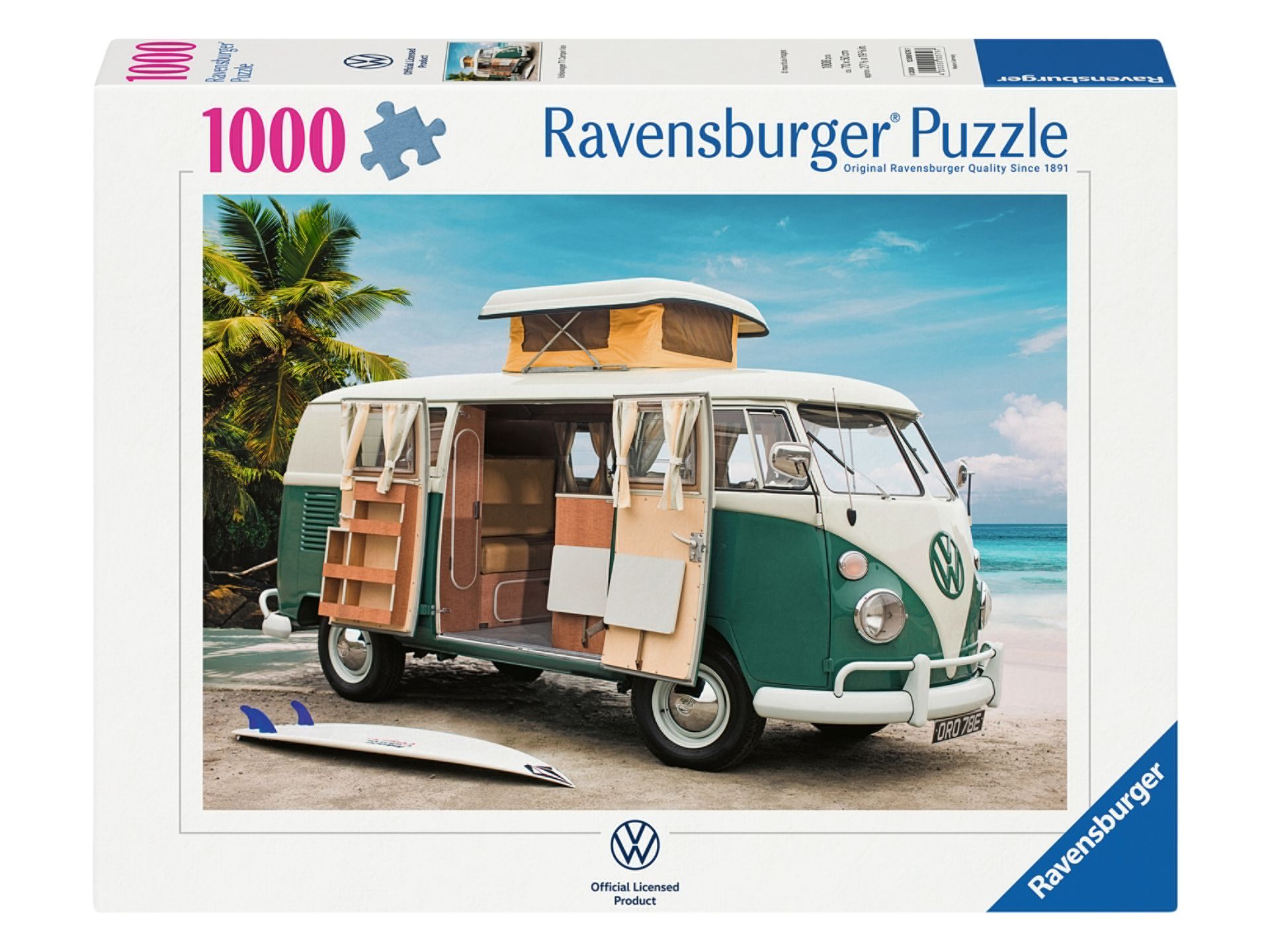 Ravensburger Puzzle 1000 elementów (Samochód kempingowy Volkswagen T1)
