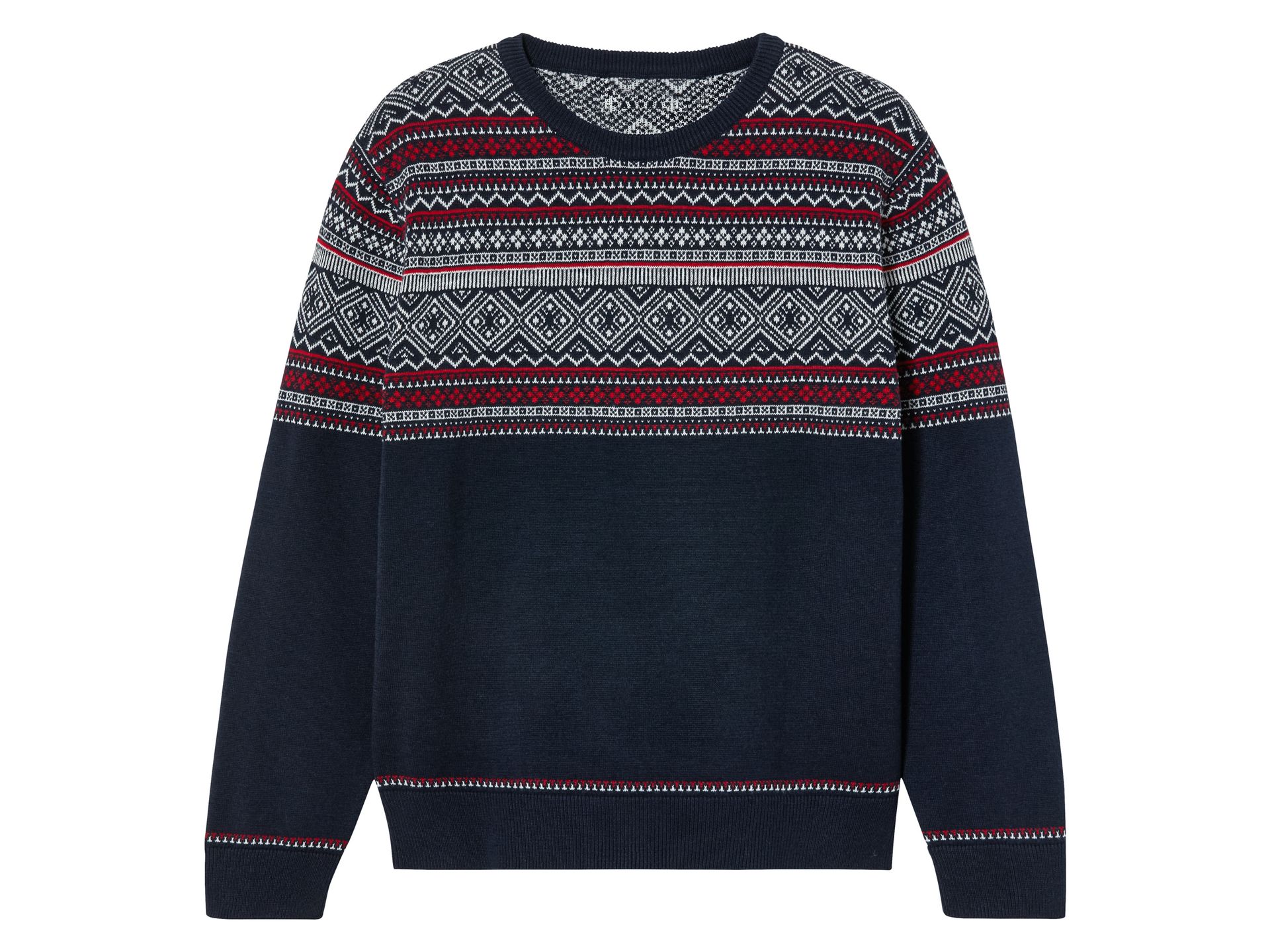pepperts!® Sweter chłopięcy (134-140, Biały/ czerwony/ granatowy)