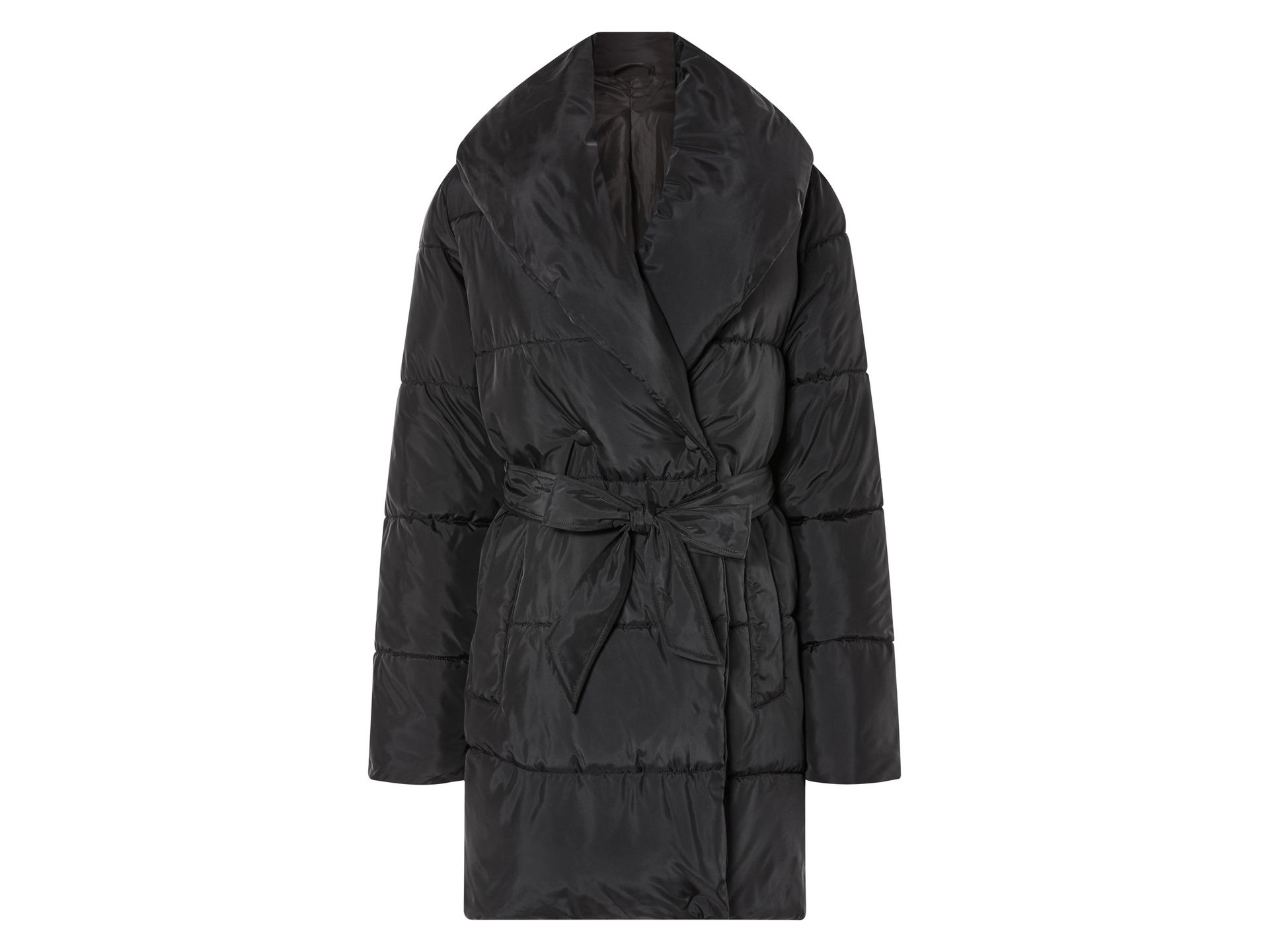 esmara® Krótki płaszcz damski z kołnierzem rewersowym (S (36/38), Czarny)