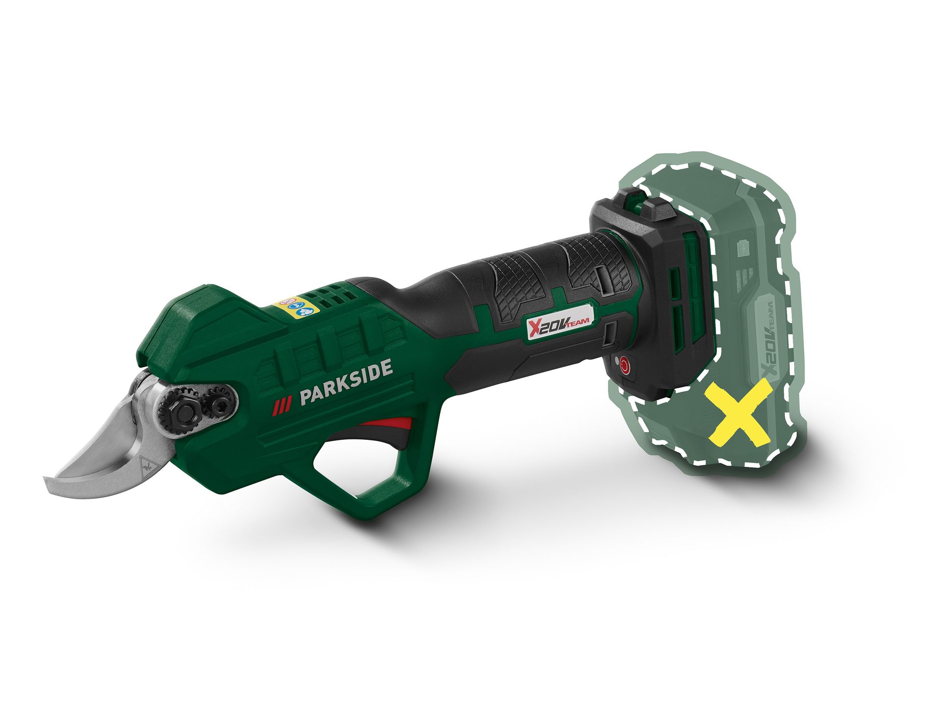 PARKSIDE® Akumulatorowe nożyce do gałęzi 20 V, PAAS 20-Li B1 (bez akumulatora i ładowarki)