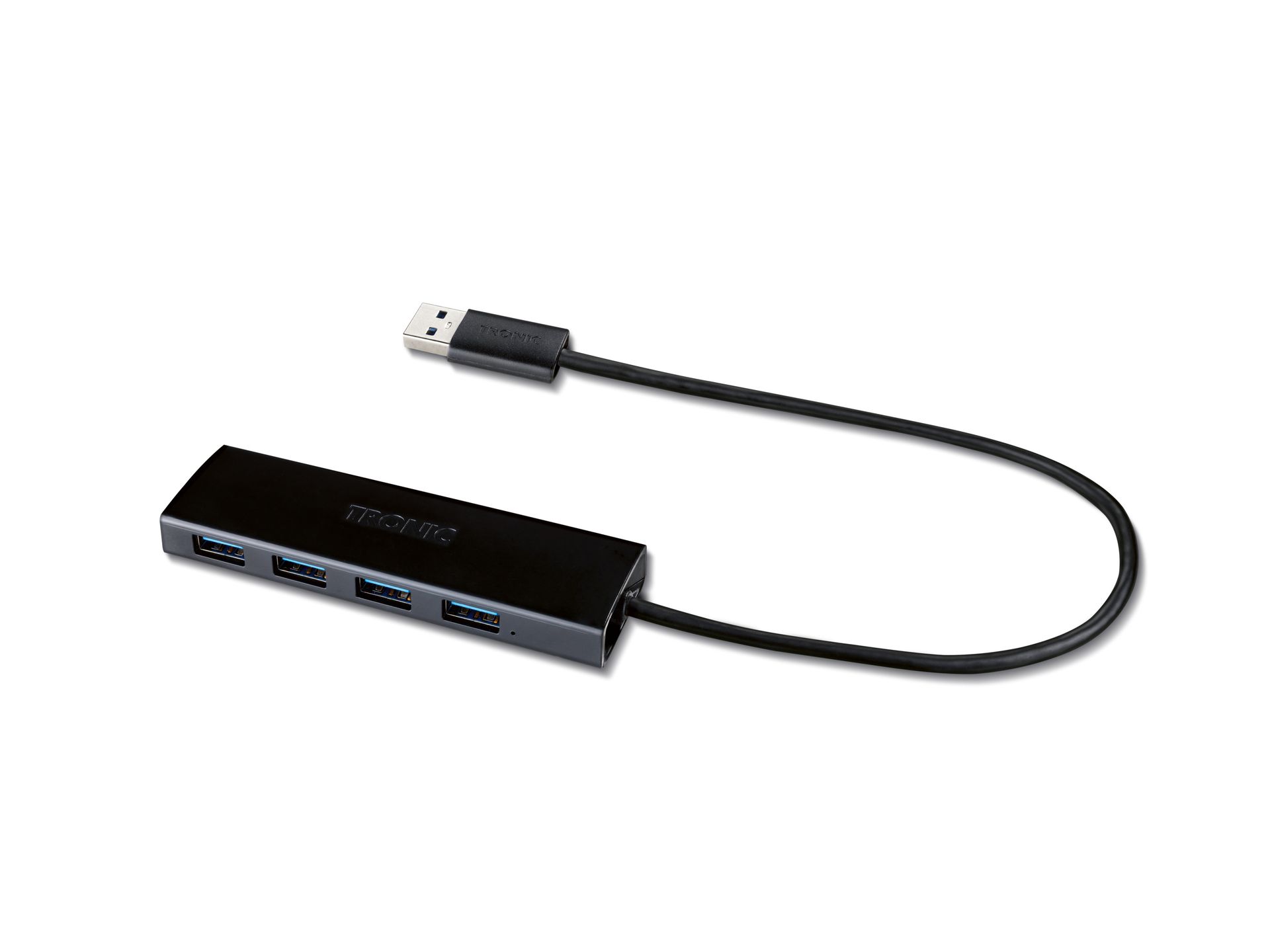 TRONIC® Hub USB z 4 portami USB 3.0 (Czarny)