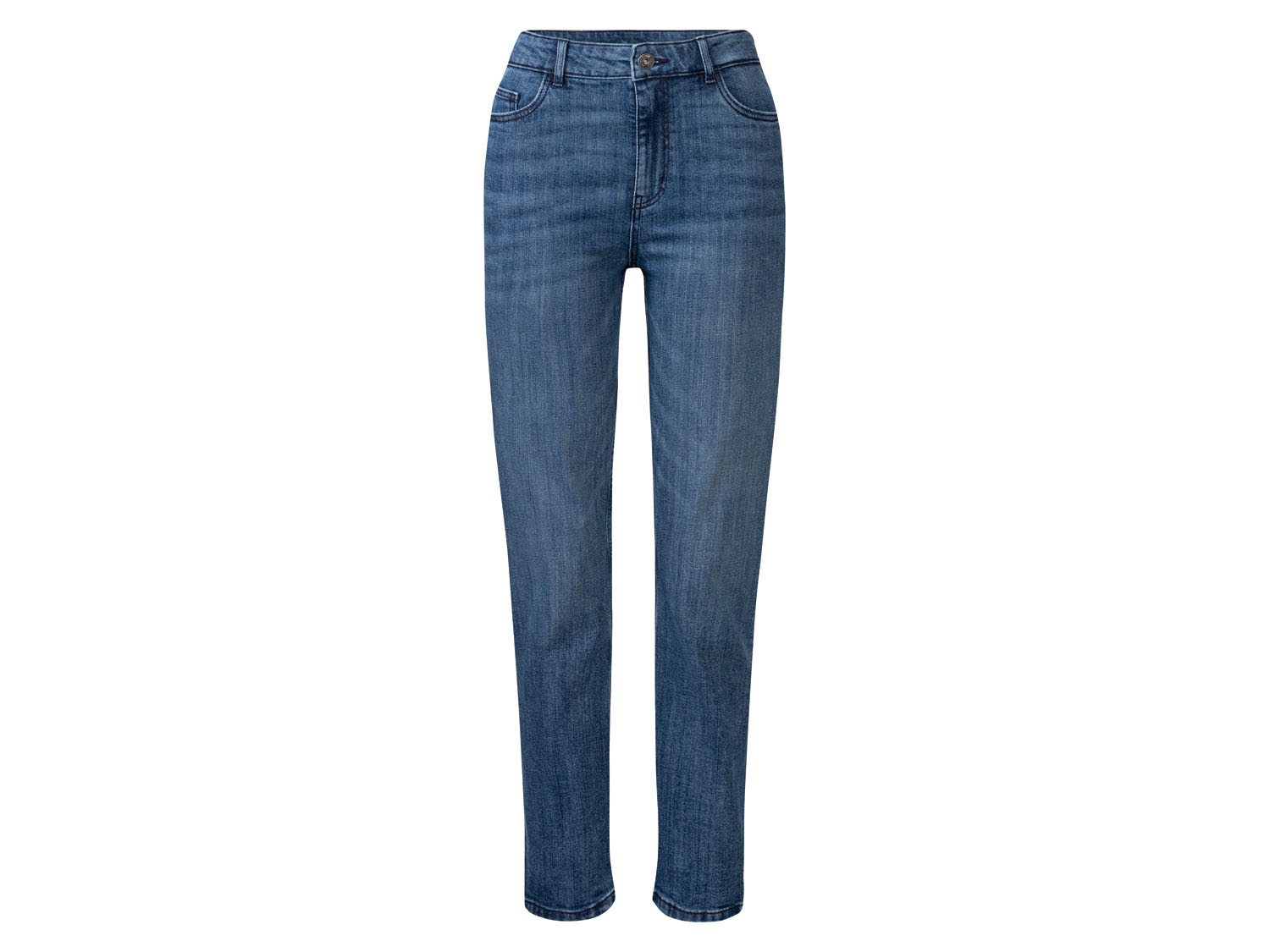 esmara® Jeansy damskie, straight fit (Ciemnoniebieski, 38, regularna długość)