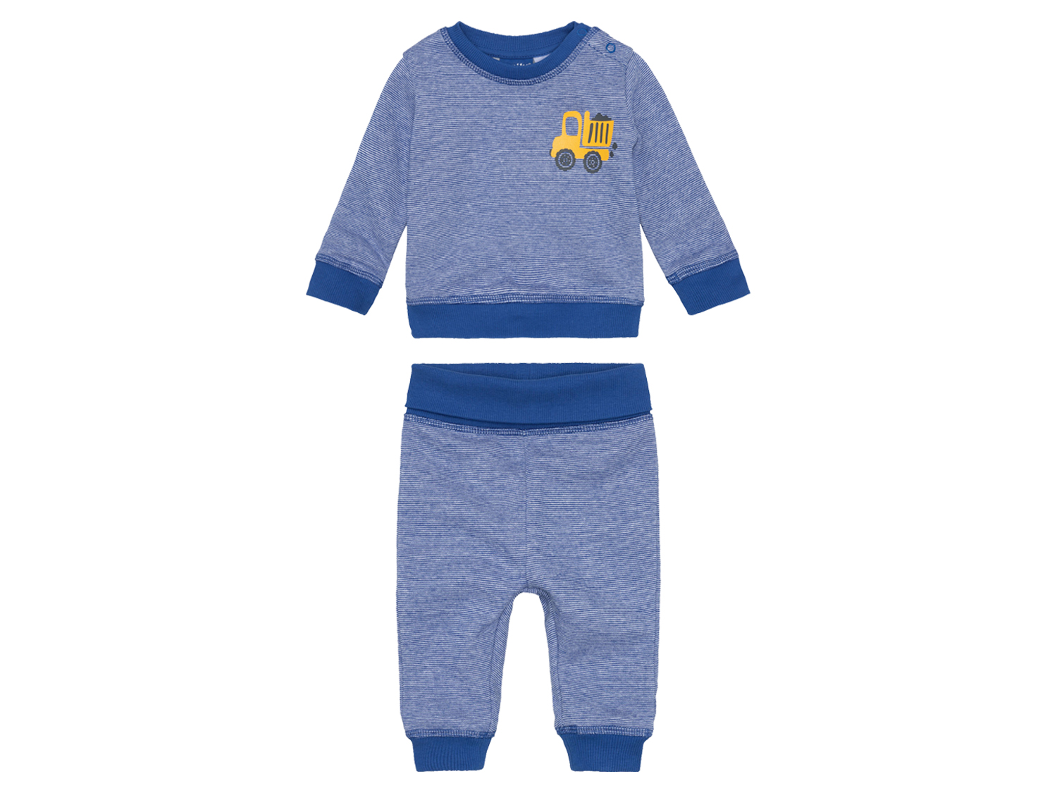 lupilu® Dres niemowlęcy dla chłopca (bluza + spodnie) (62-68, Niebieski/szary)