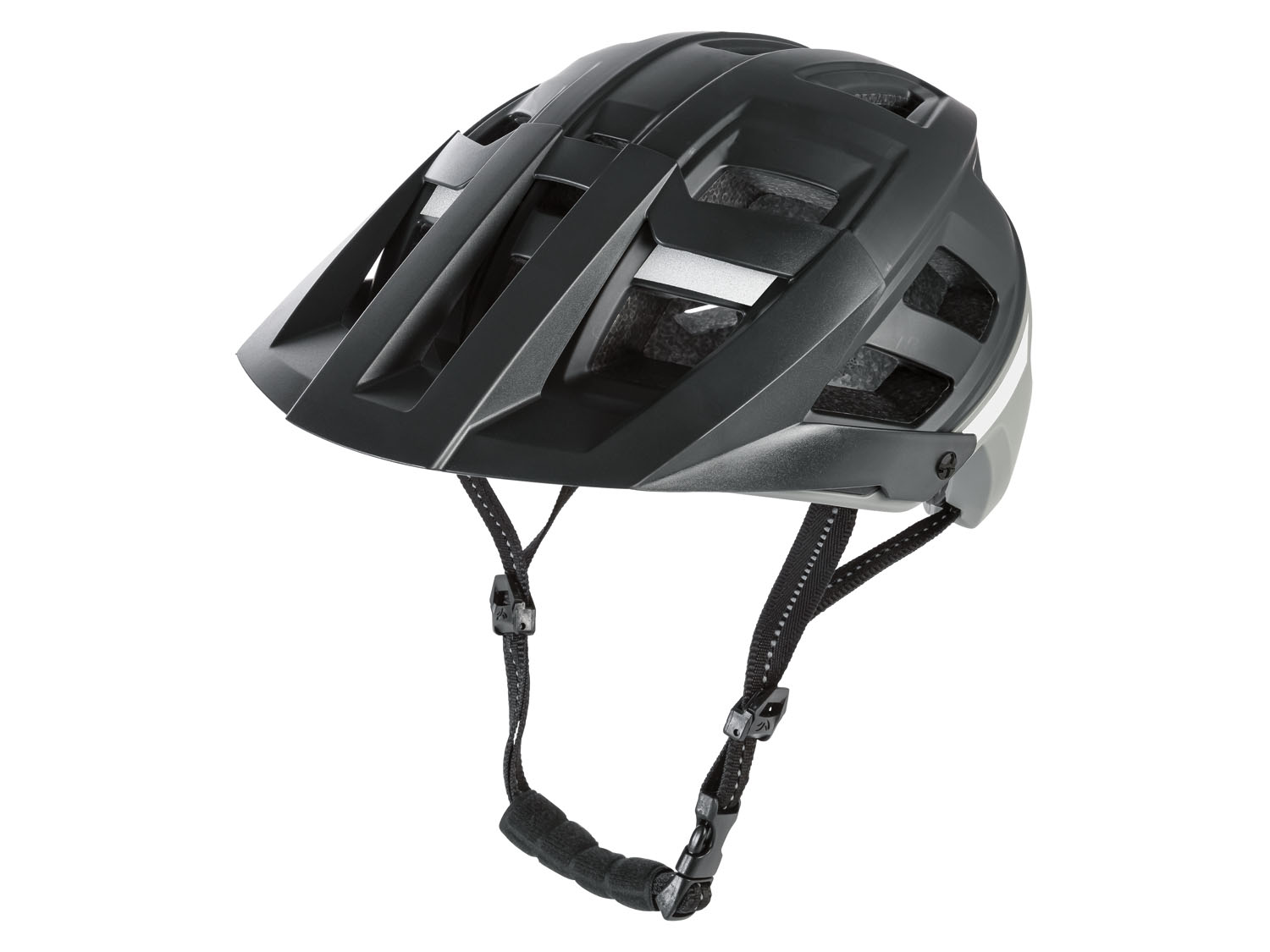 CRIVIT Kask rowerowy MTB z systemem wentylacji (S/M, Czarny/ szary)