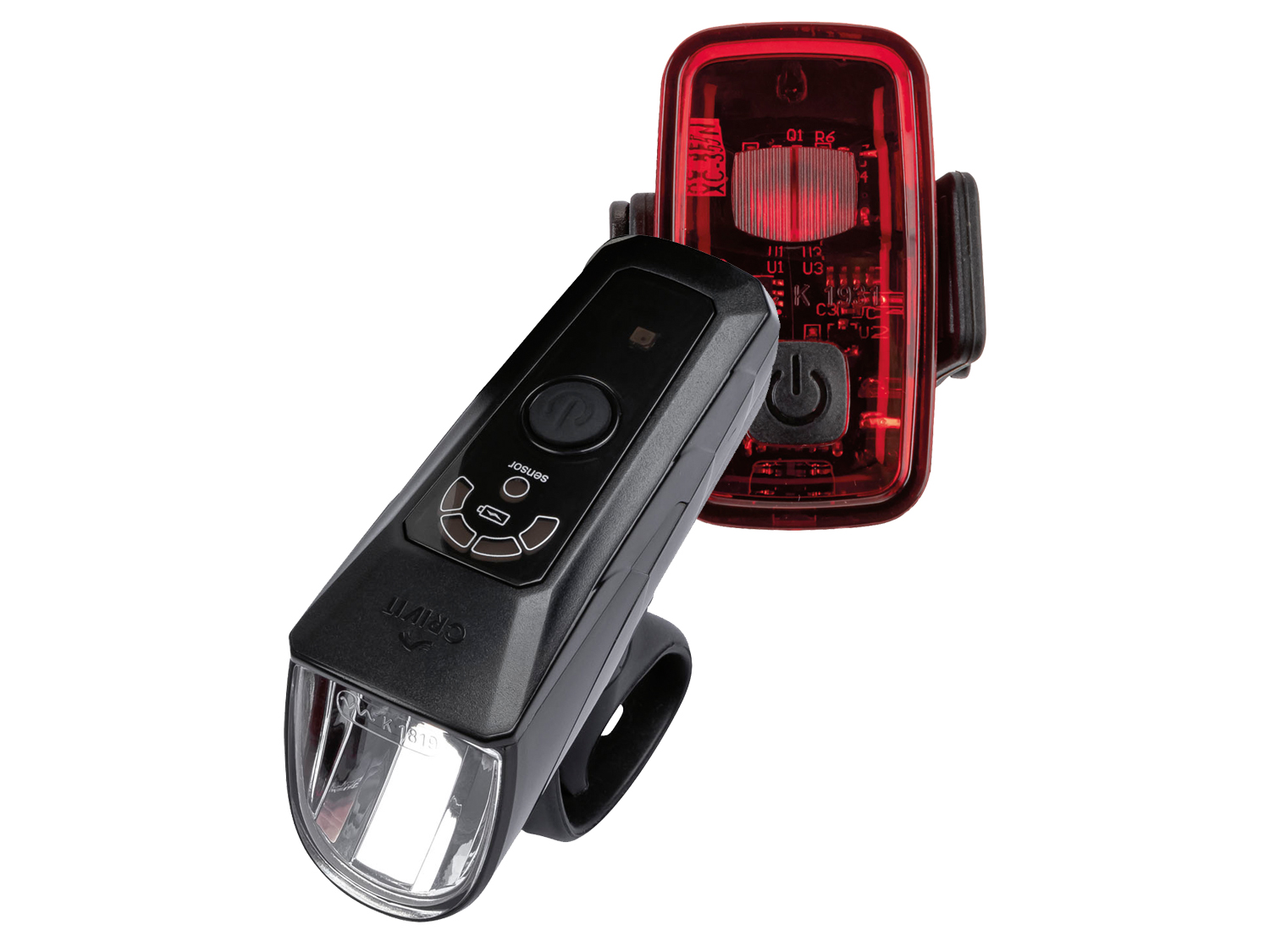 CRIVIT Zestaw lampek rowerowych LED