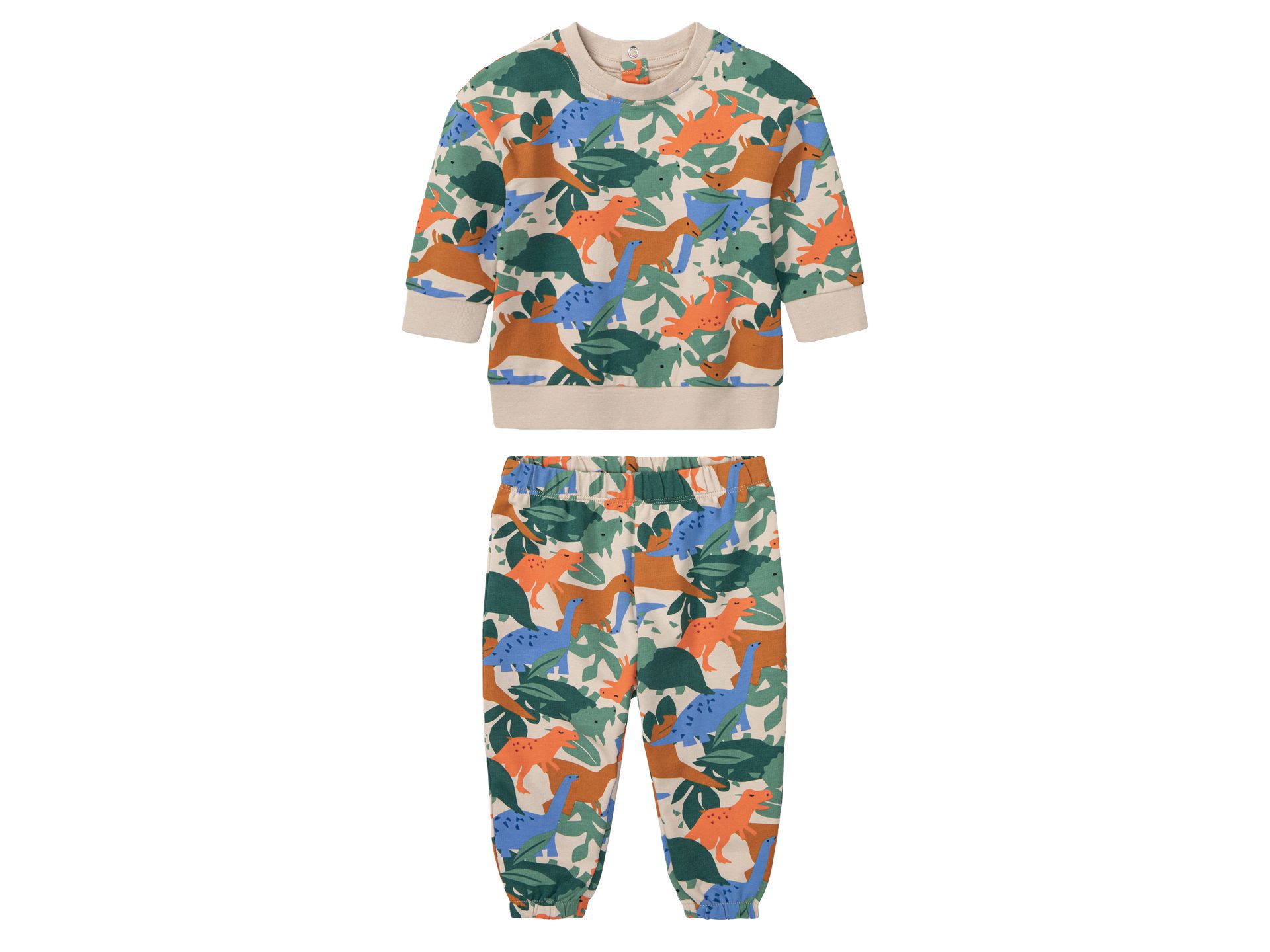 lupilu® Dres niemowlęcy chłopięcy, 2-częściowy, z bawełną organiczną (Szary, 62-68)