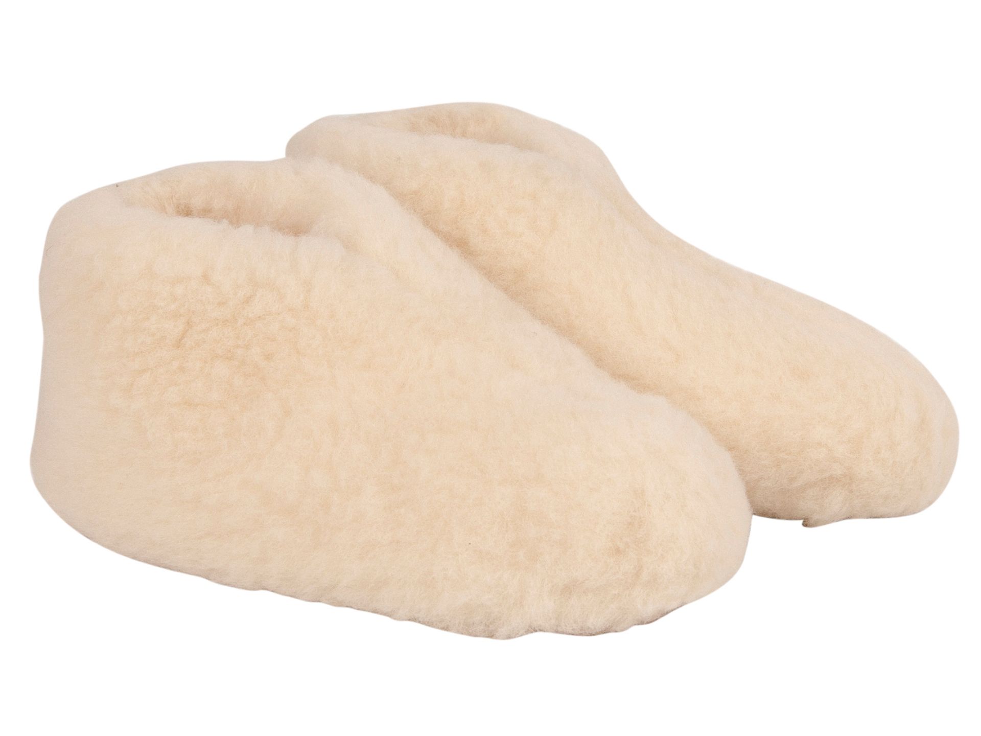 TXL Comfort Kapcie domowe z wełny (42-44, Biały)