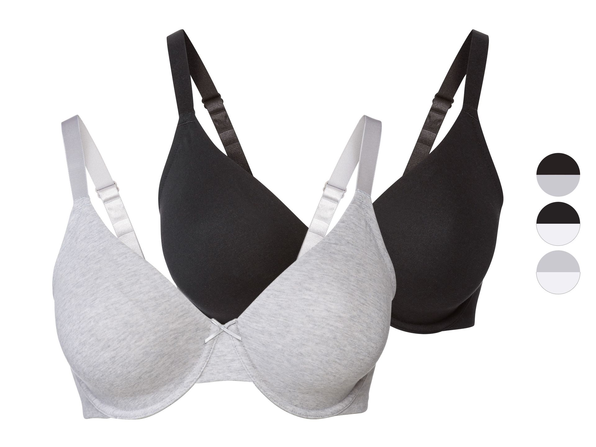 esmara® Biustonosz damski z fiszbinami, 2 sztuki