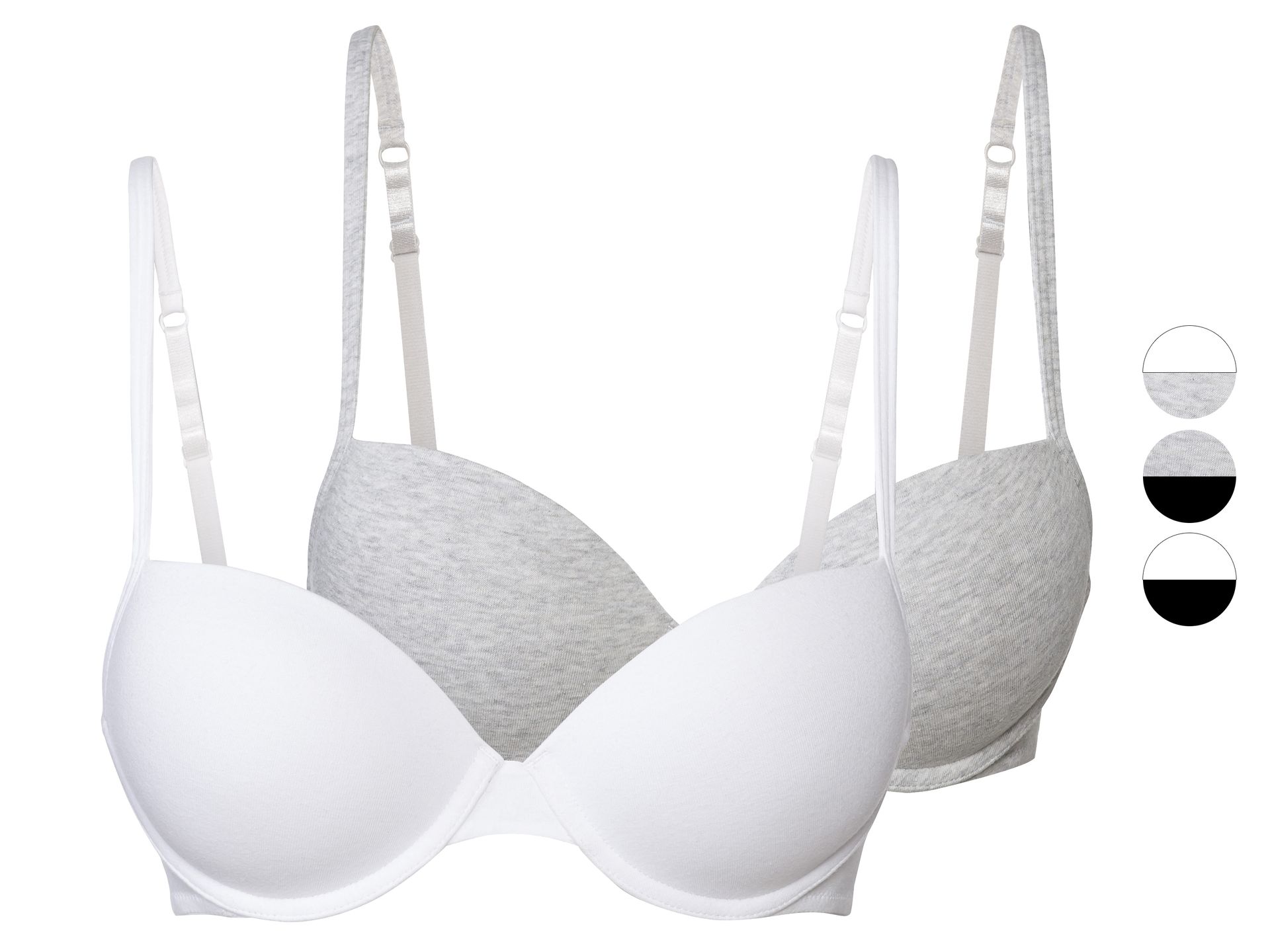 esmara® Biustonosze damskie z fiszbinami, 2 sztuki