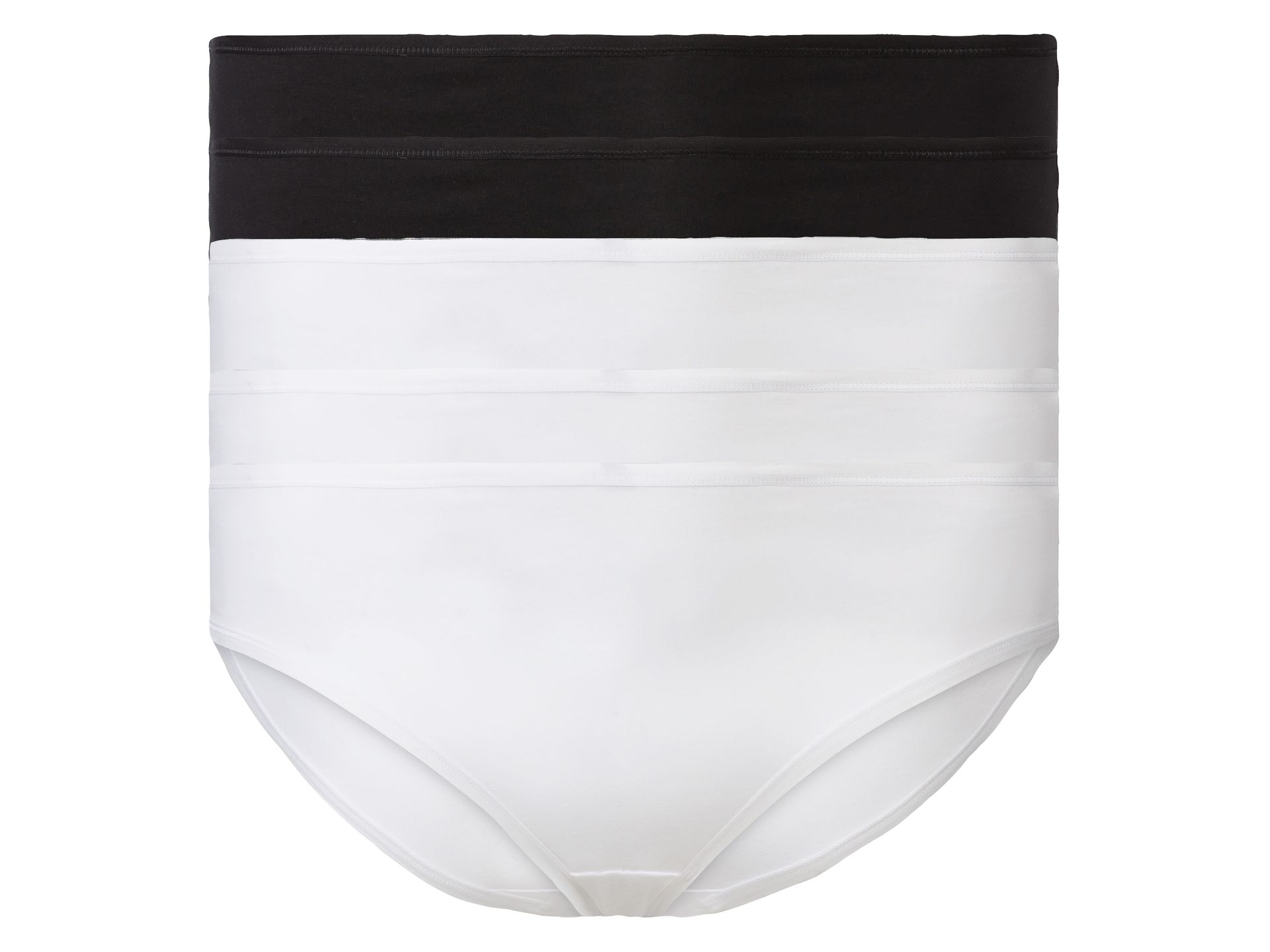 esmara® Figi damskie z bawełną, 5 par (3XL (56/58), Czarny/ biały)