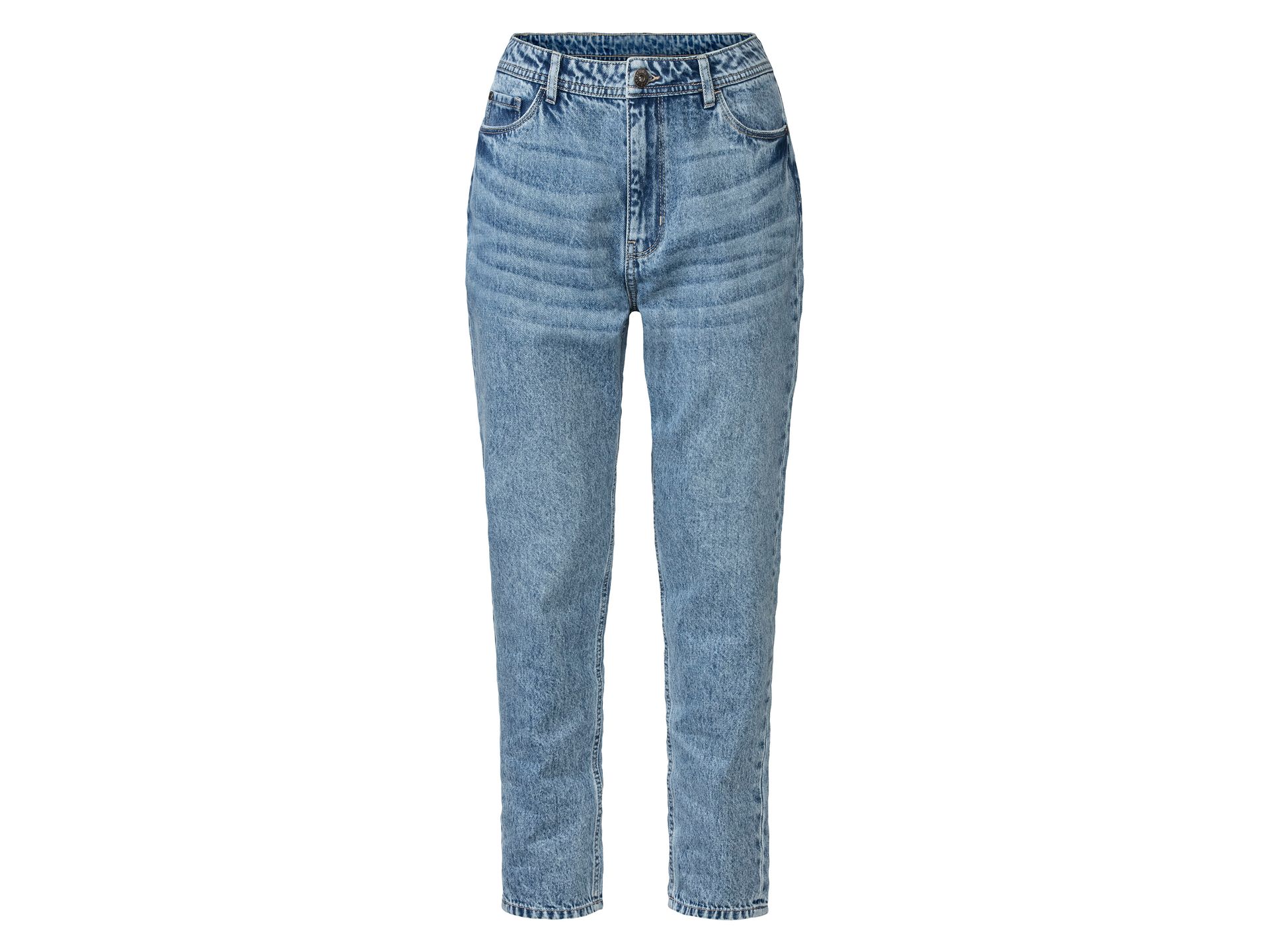 esmara® Jeansy damskie, mom fit, z wysokim stanem (42, Niebieski)
