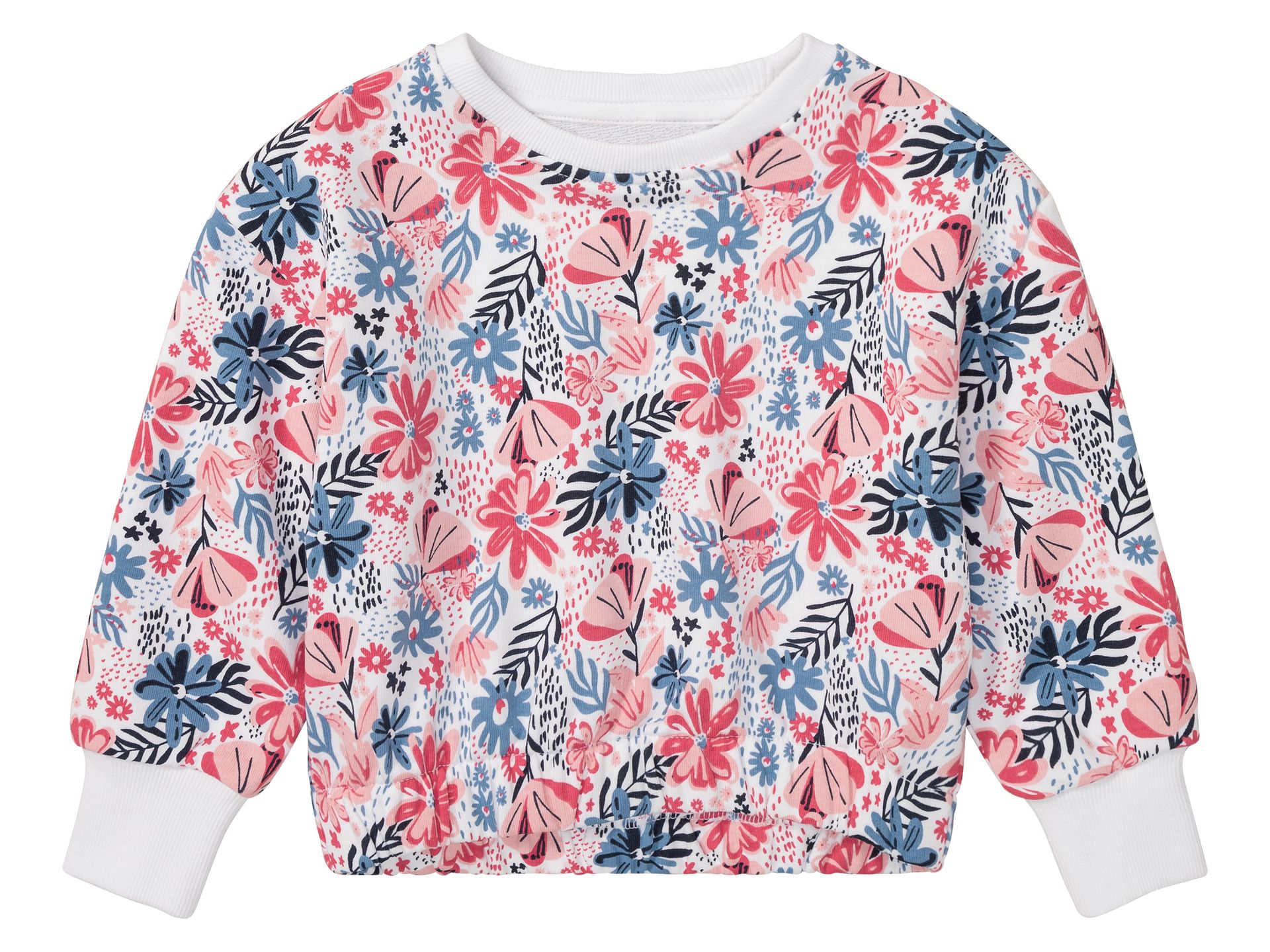 lupilu® Bluza dresowa dziewczęca z bawełną (98/104, Biały)