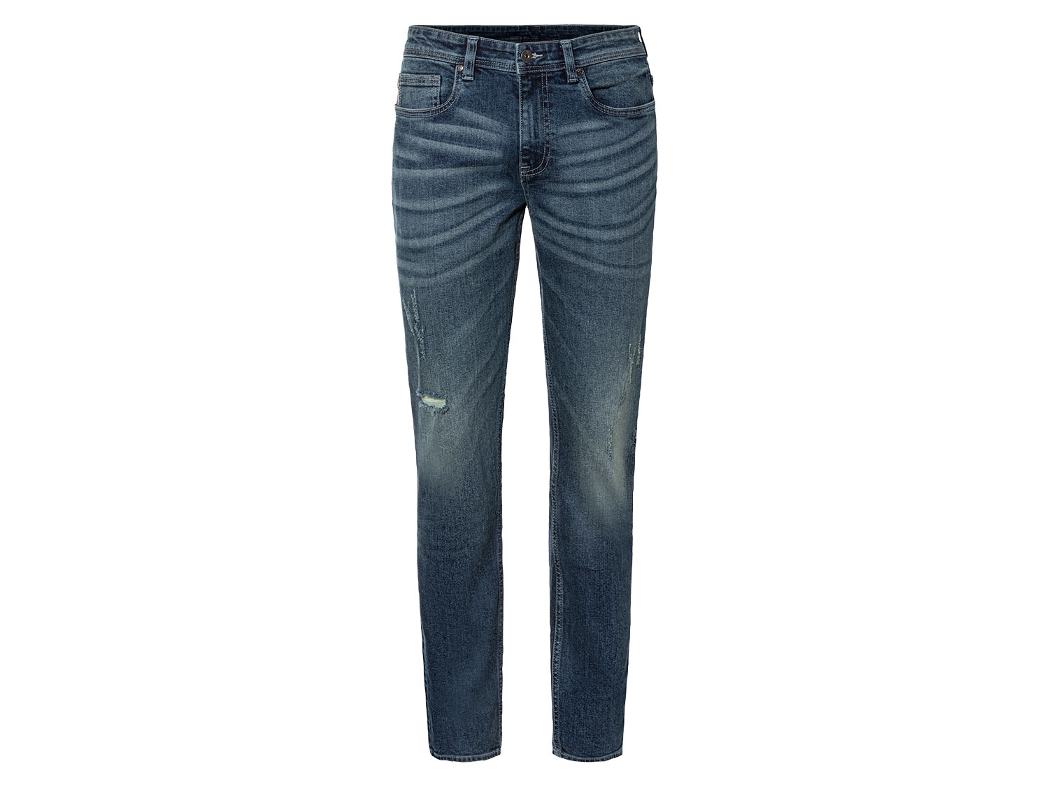 LIVERGY® Jeansy męskie z bawełną, slim fit (Ciemnoniebieski, 48 (32/32))