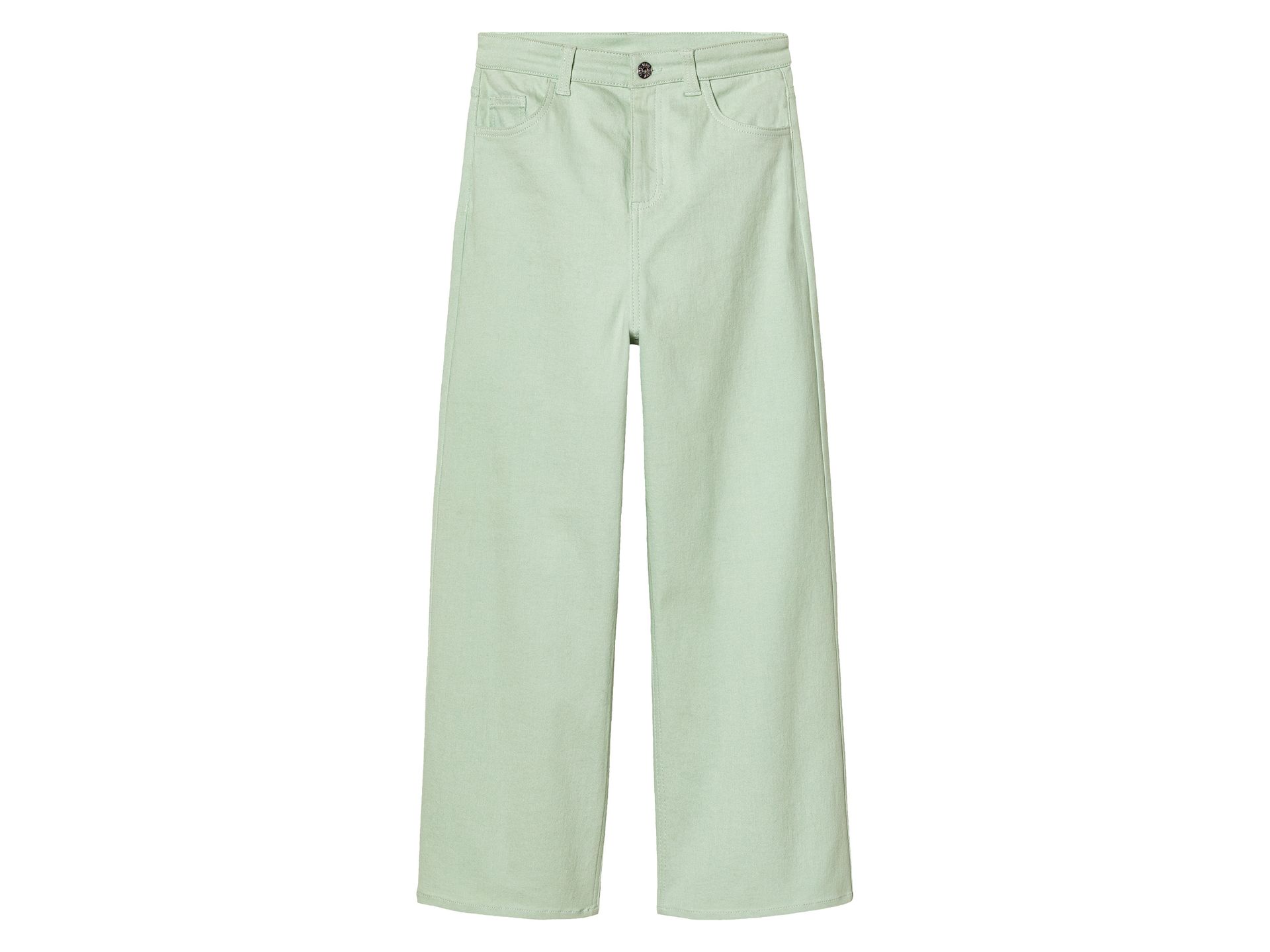pepperts!® Jeansy kuloty dziewczęce z bawełną, wide leg (158, Miętowy)
