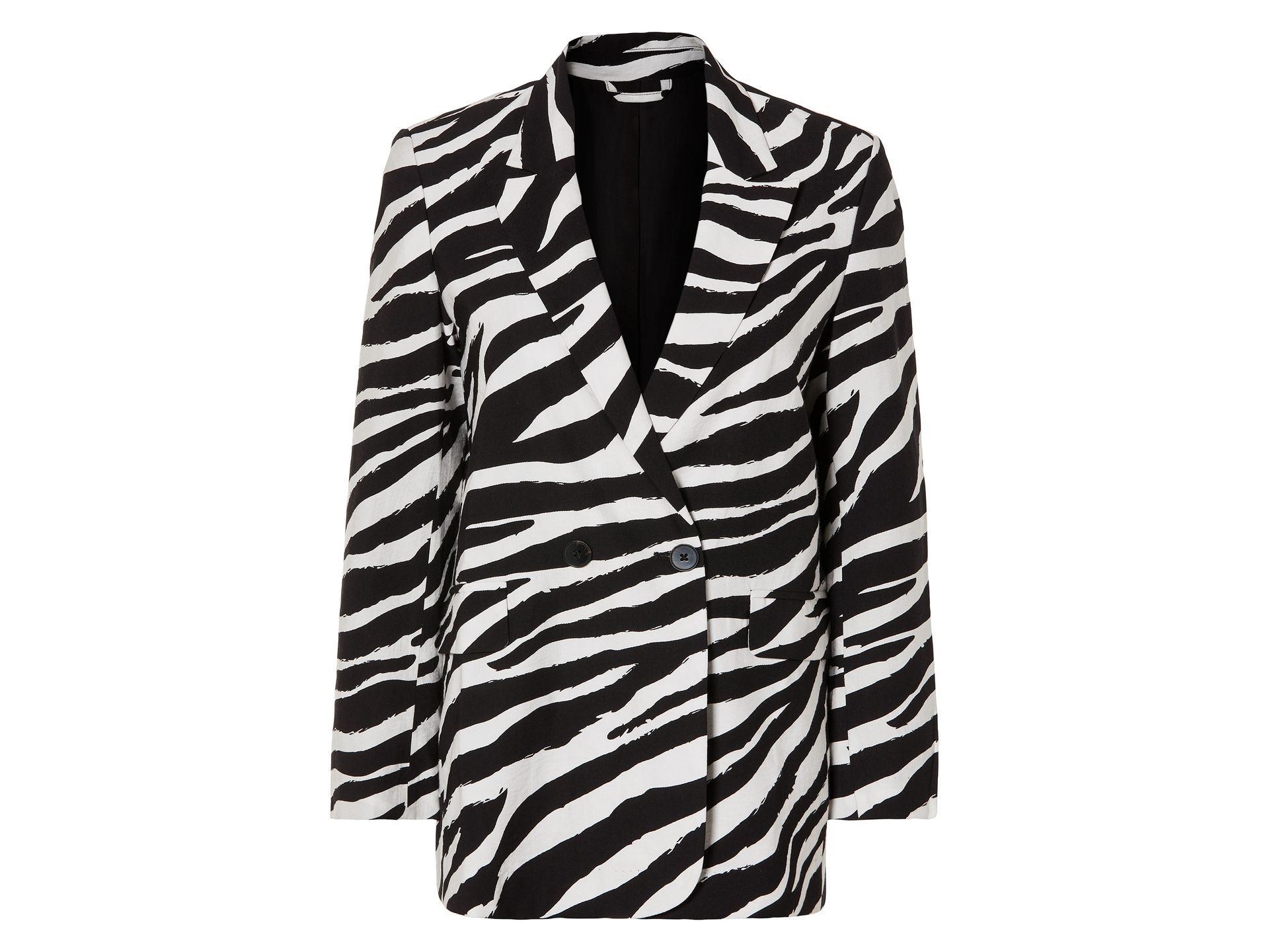 esmara® Blezer damski (44, Czarny/ biały)