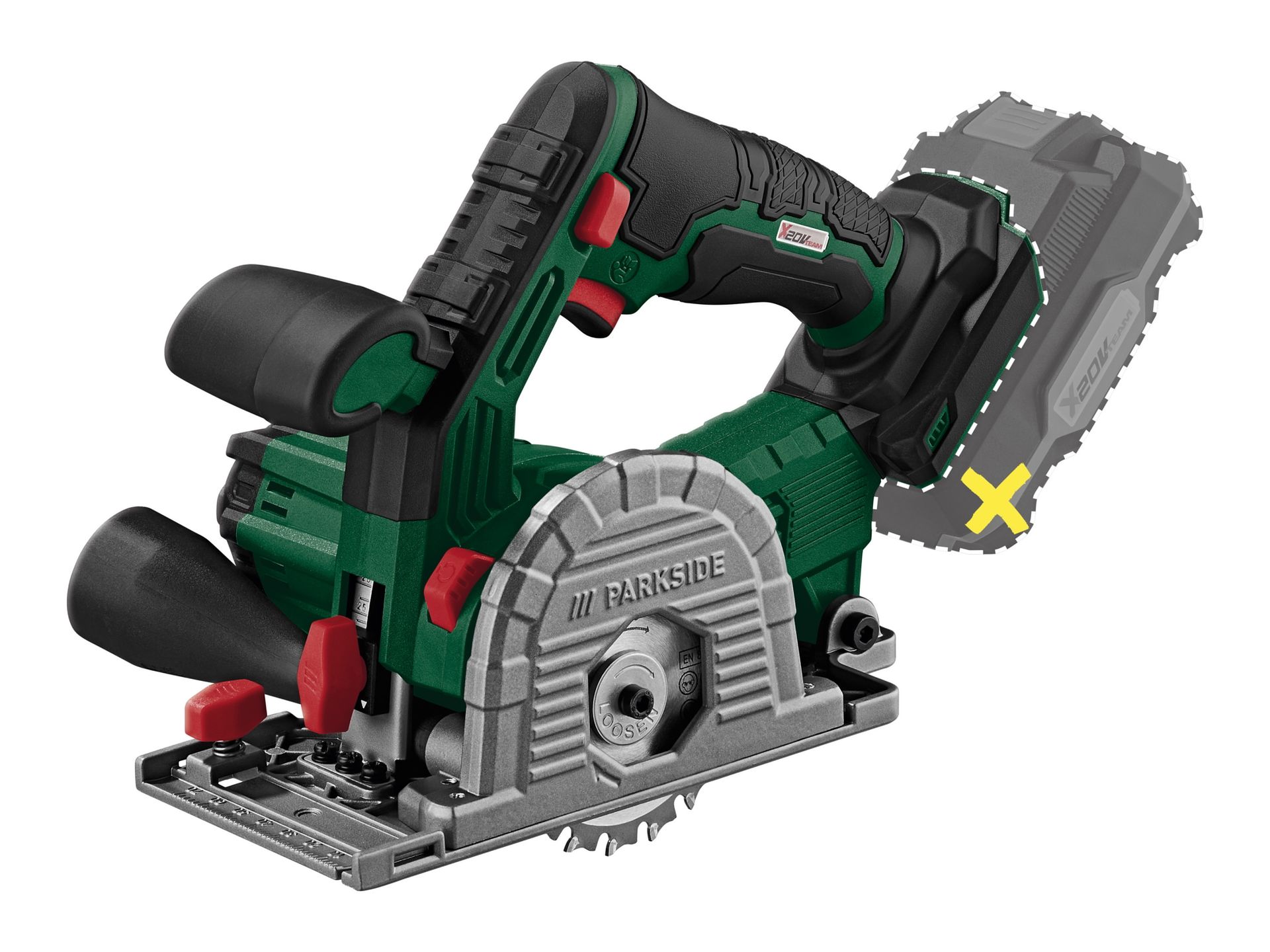 PARKSIDE® Akumulatorowa piła wgłębna PTS 20-Li B2, 20 V (bez akumulatora i ładowarki)