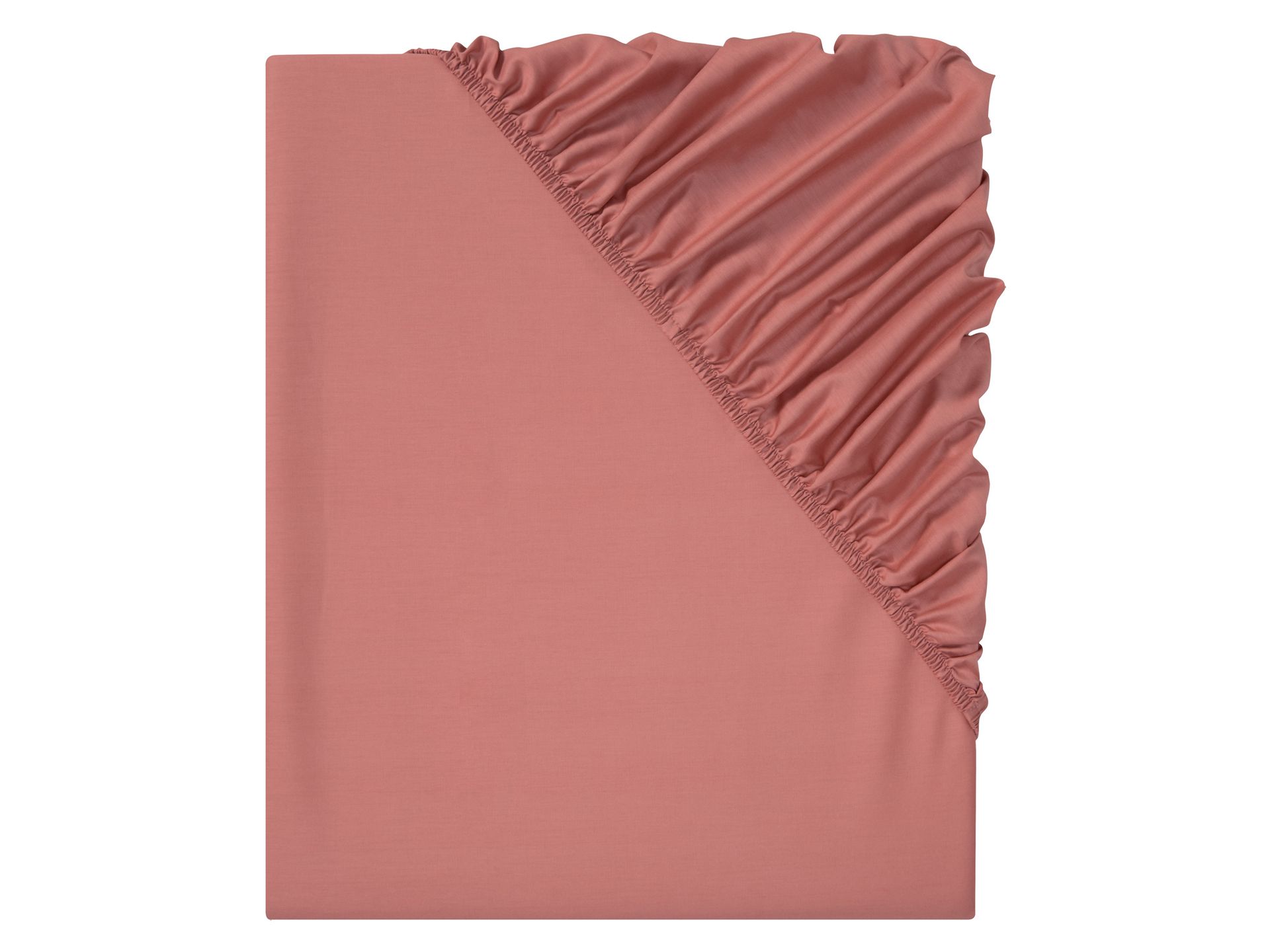 LIVARNO home Prześcieradło z perkalu z gumką, 90-100 x 200 cm (Antyczny róż)