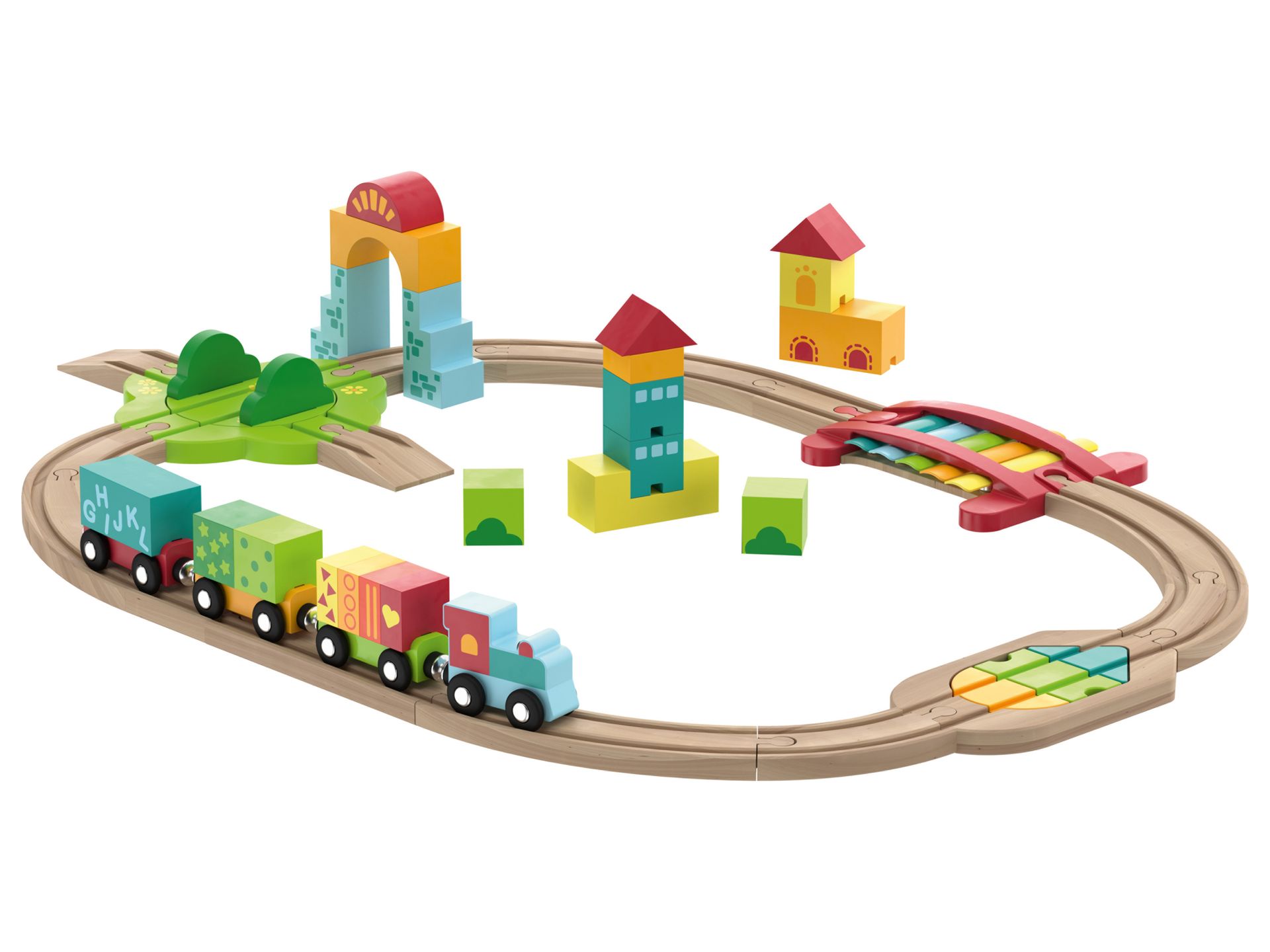 Playtive Kolejka drewniana Montessori (Montessori)