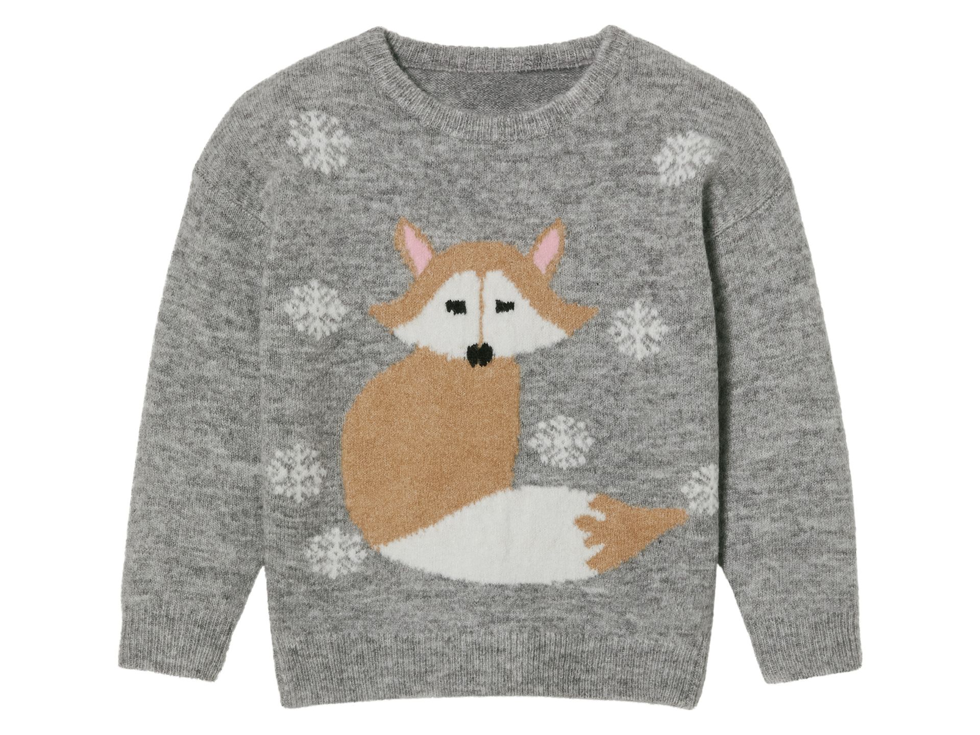 lupilu® Sweter dziecięcy z okrągłym dekoltem (98 - 104, Szary)