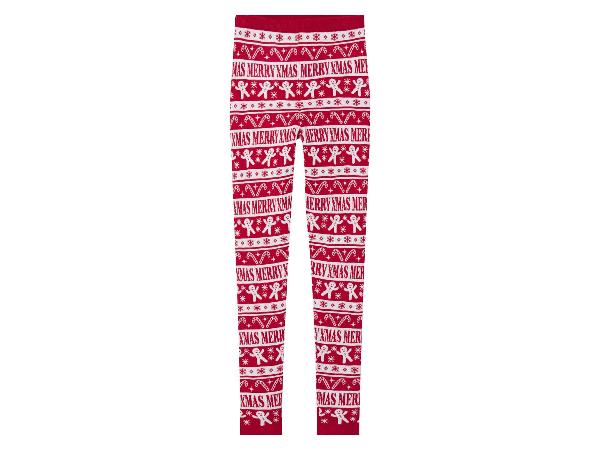 pepperts!® Legginsy świąteczne dziewczęce z dzianiny (134-140, Czerwony)