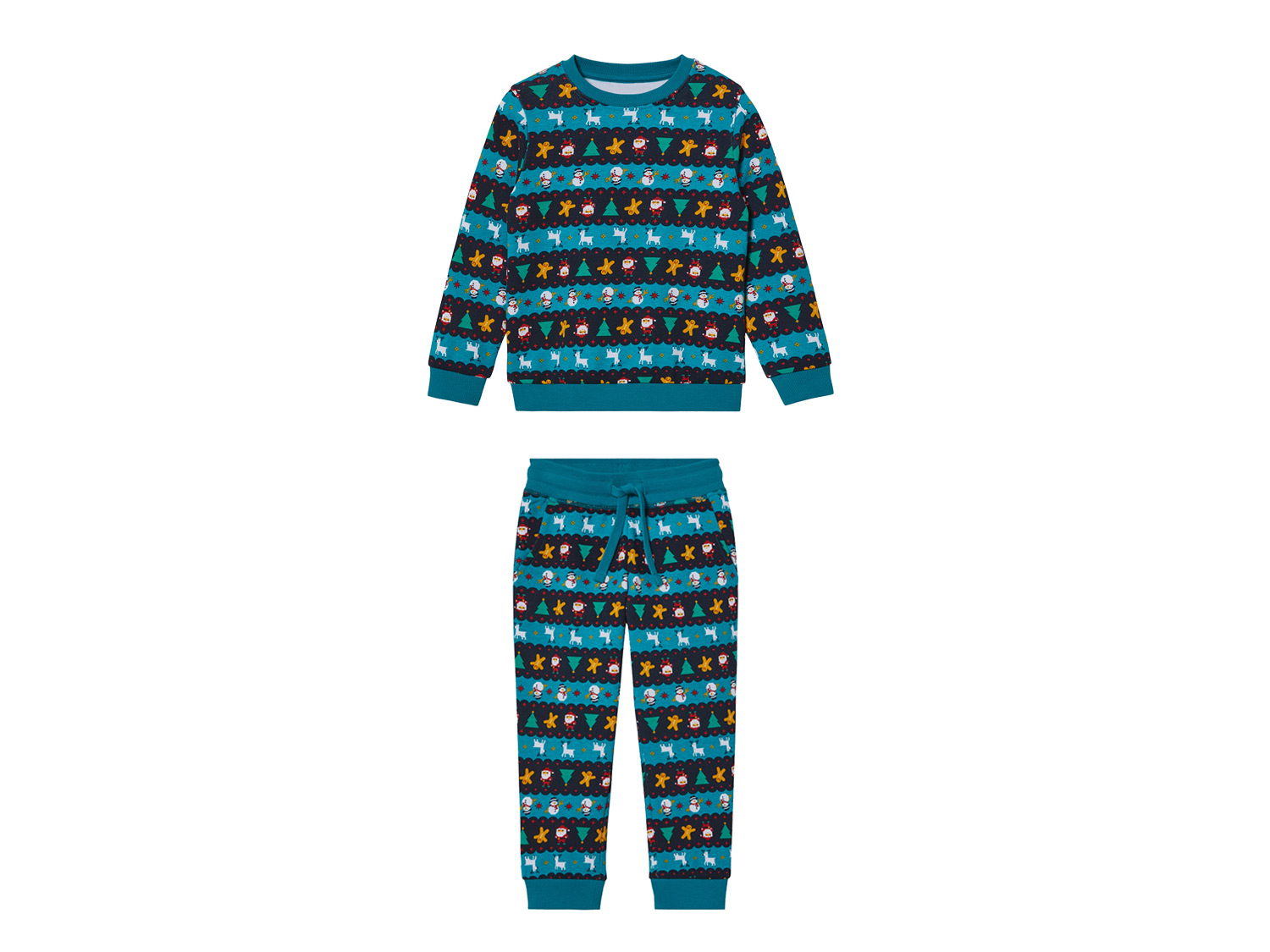 lupilu® Dres dziecięcy z bawełny, 2 elementy (110/116, We wzory/ zielony)