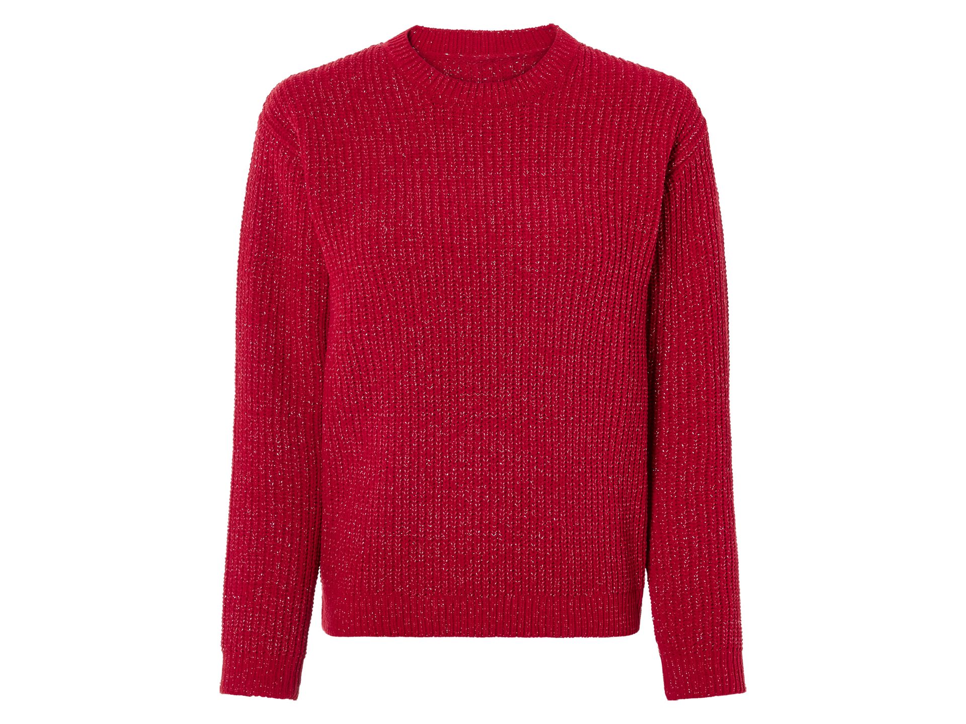 pepperts!® Sweter dziewczęcy z błyszczącą nitką (158/164, Czerwony)