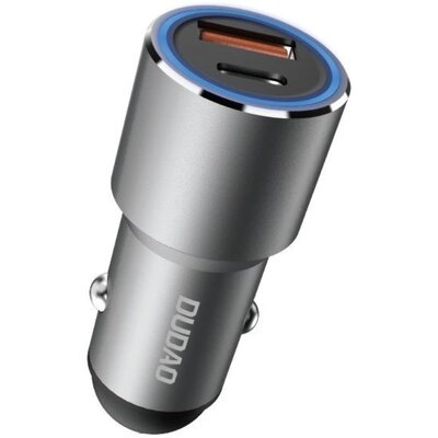 Dudao Dudao ładowarka samochodowa USB / USB Typ C Power Delivery Quick Charge 22,5 W szary (R4PQ) R4PQ